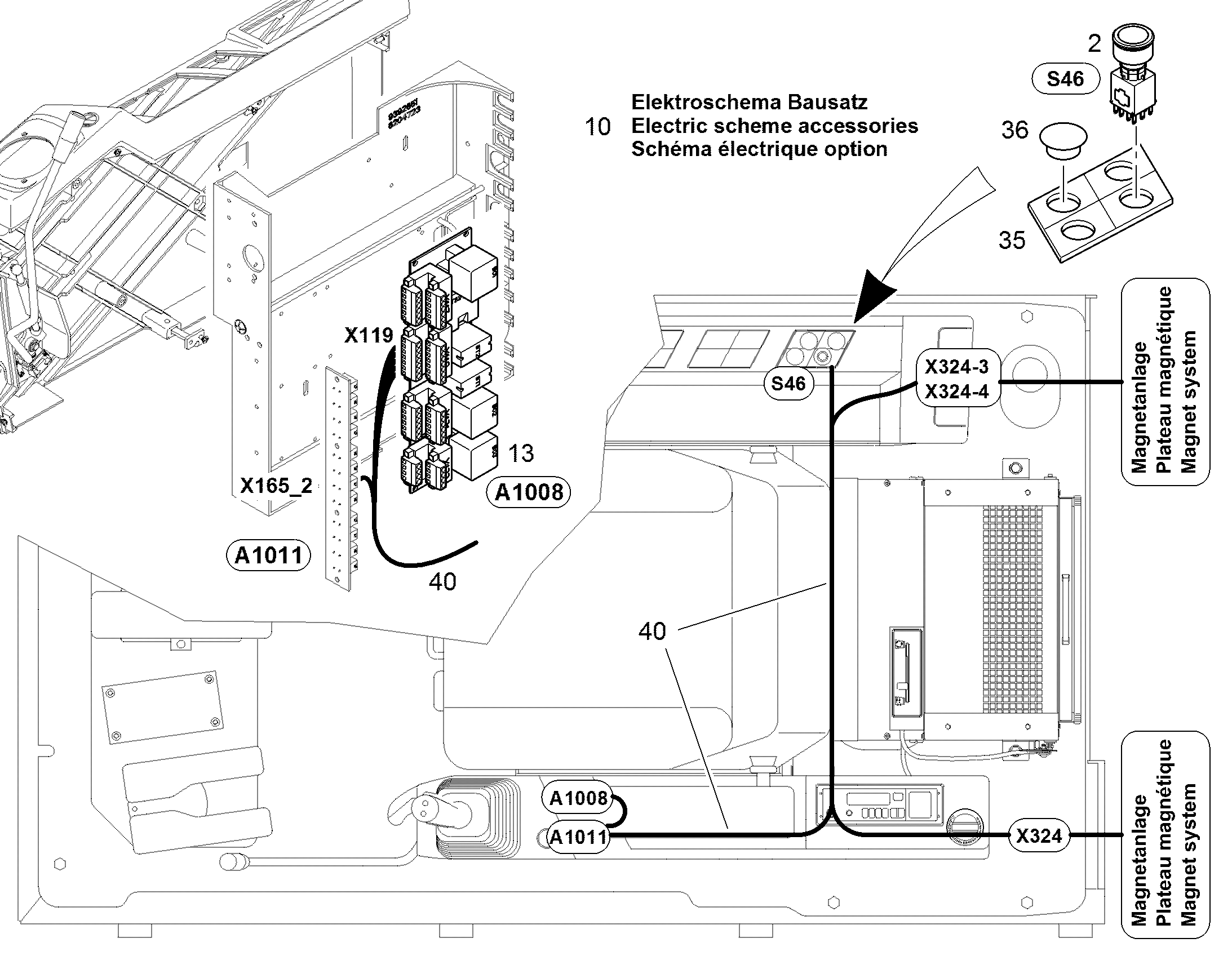 ЭЛЕКТРОСХЕМА МОНТАЖНОГО УЗЛА 12880993 LIEBHERR