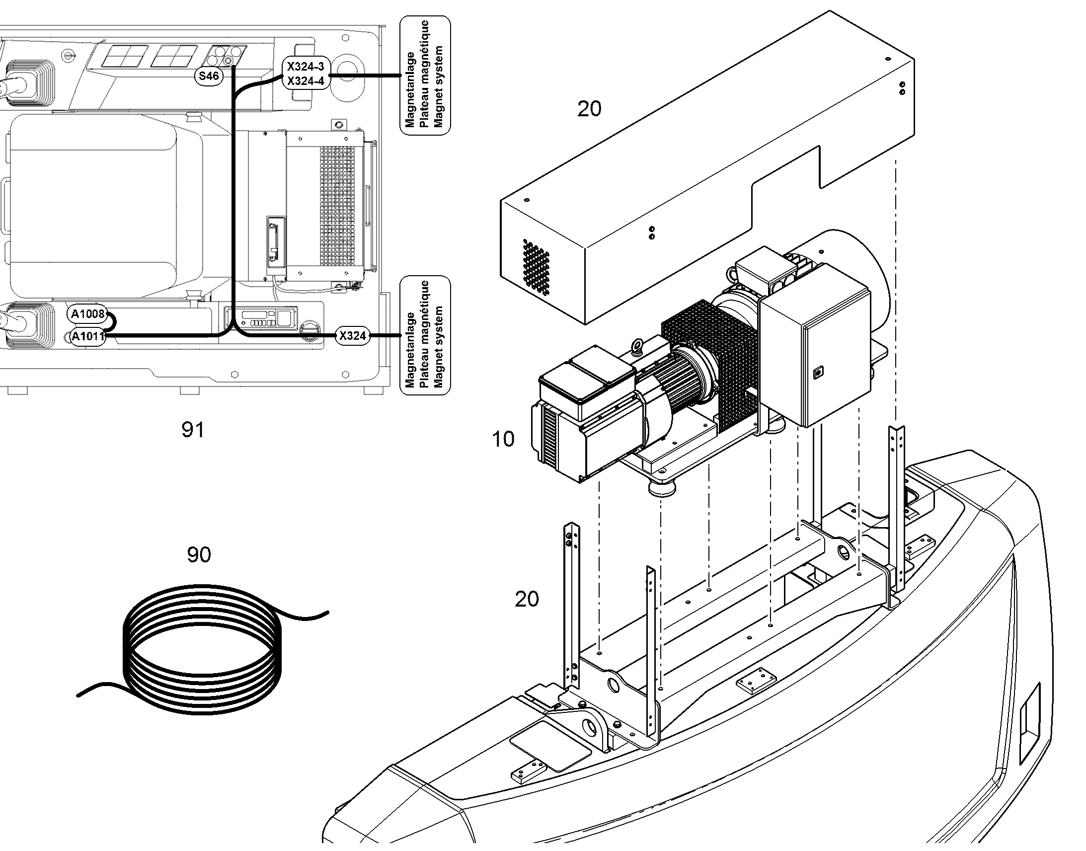 МОНТАЖ ГЕНЕРАТОРА 12833409 LIEBHERR