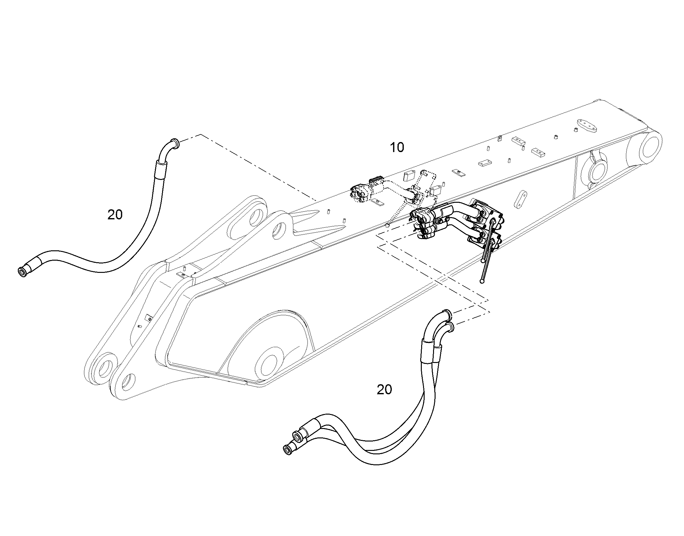 ПРОВОДКА МОНТАЖ AHS 12546595 LIEBHERR