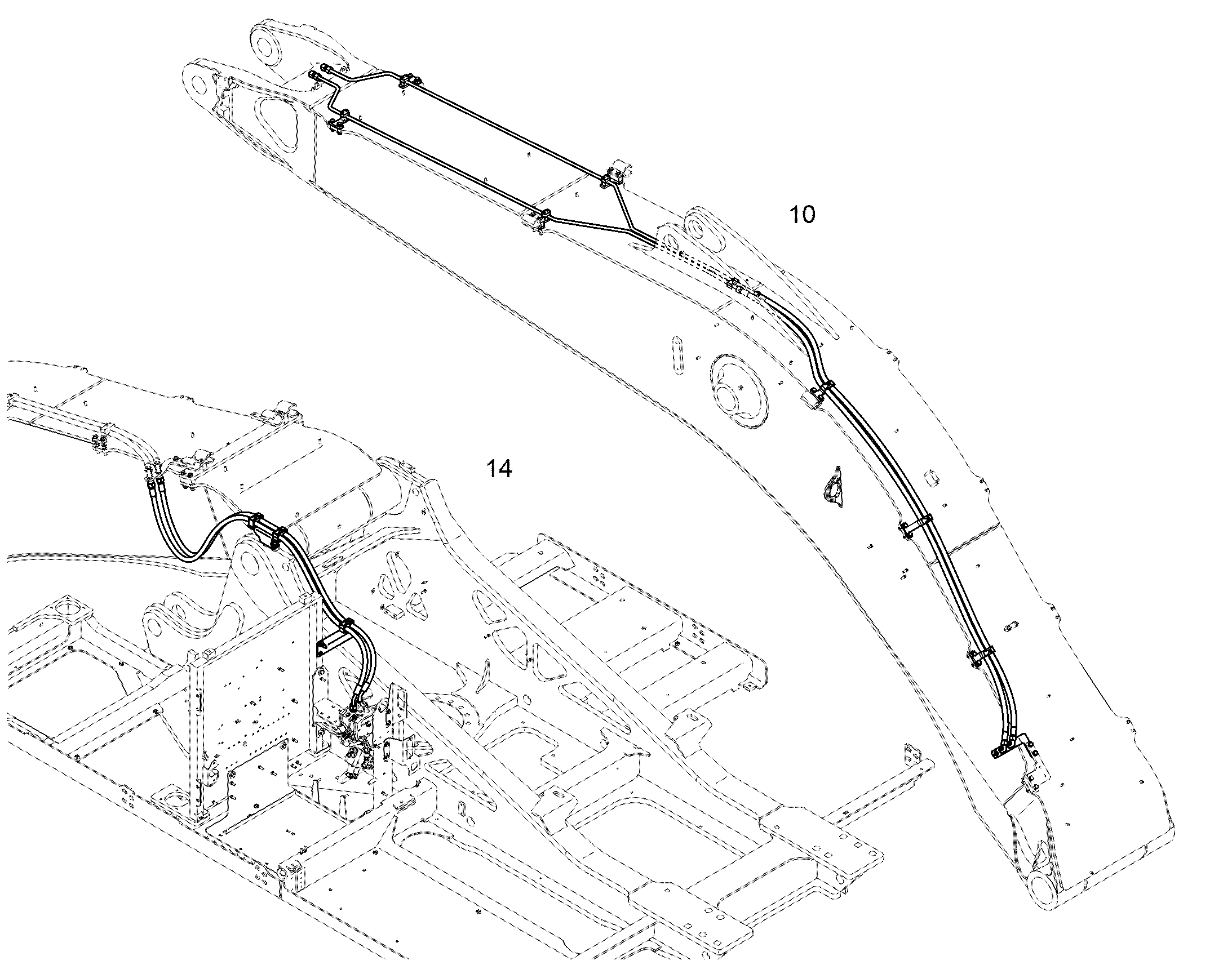 ПРОВОДКА ПРИВОД МЕХ. ПОВОРОТА 12555653 LIEBHERR