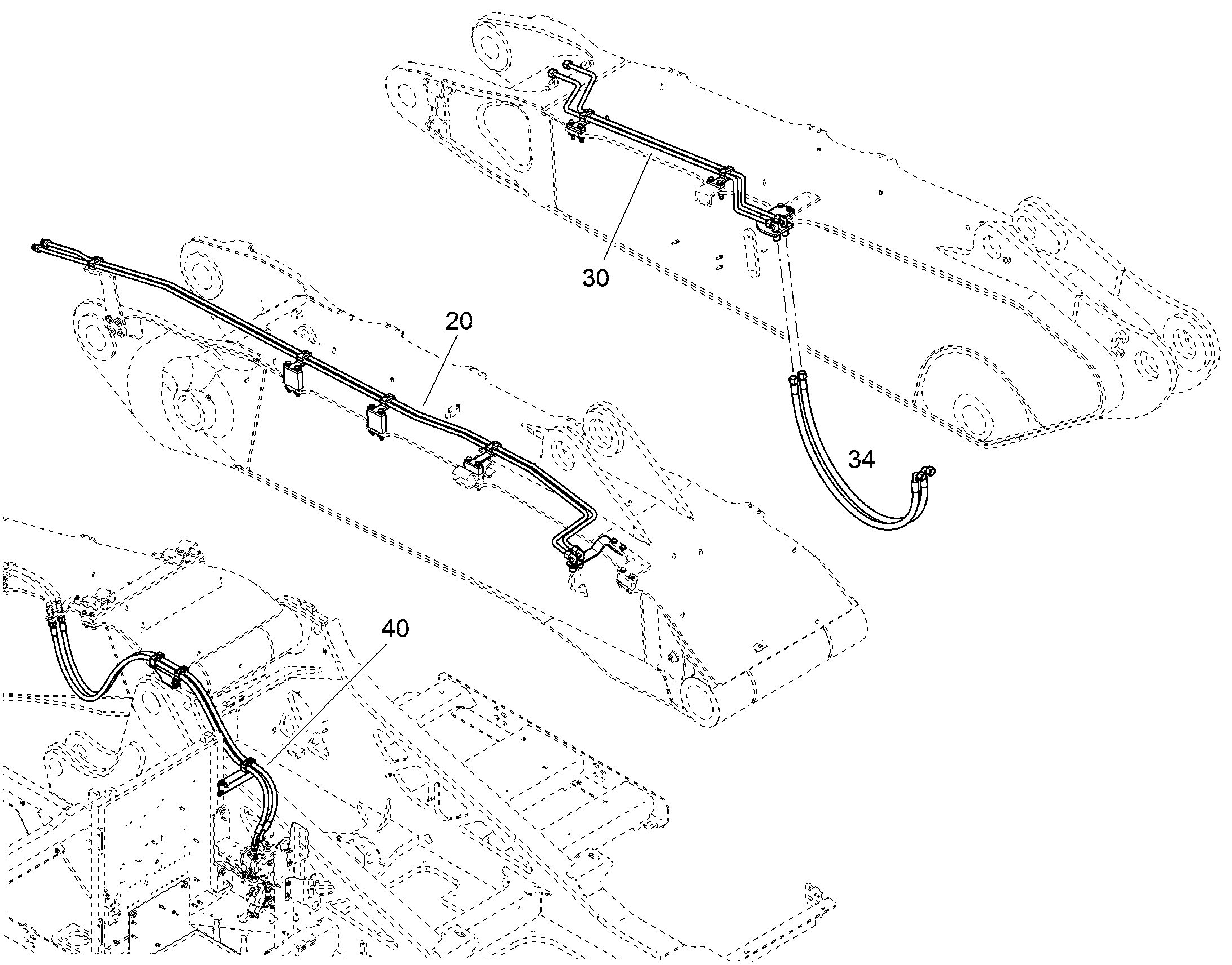 ПРОВОДКА ПРИВОД МЕХ. ПОВОРОТА 12562329 LIEBHERR