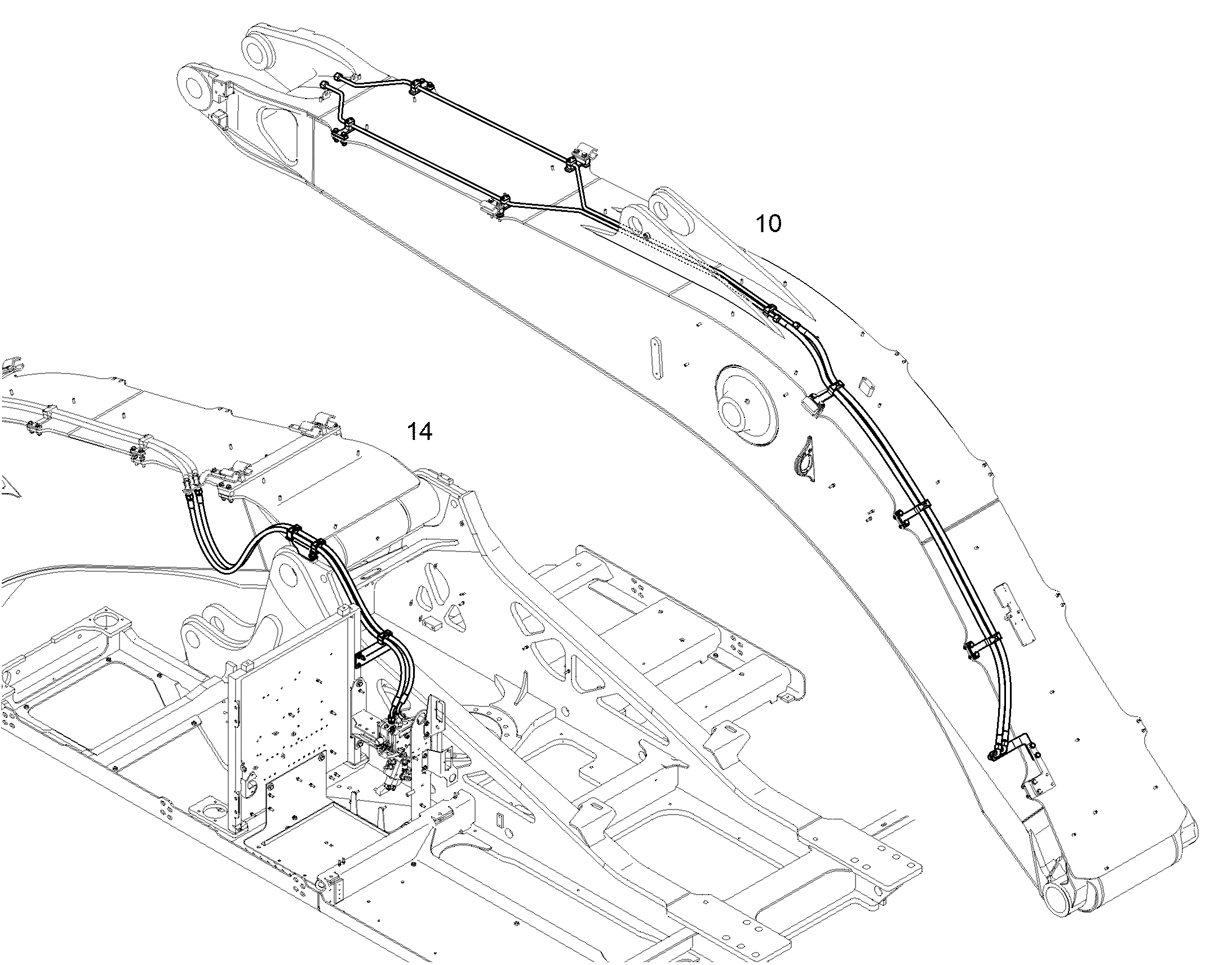 ПРОВОДКА ПРИВОД МЕХ. ПОВОРОТА 12438089 LIEBHERR