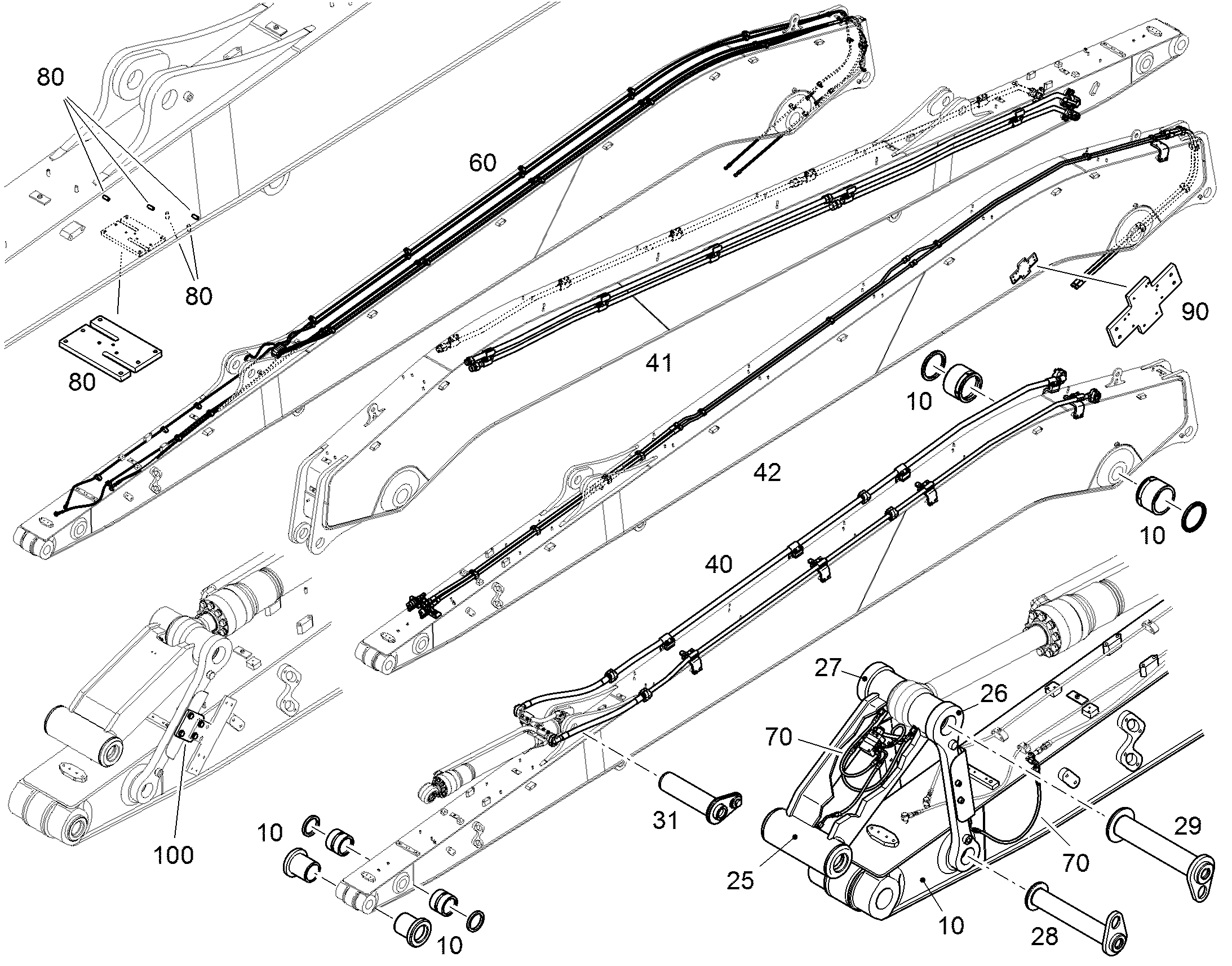 ПРОВОДКА МОНТАЖ AHS 12828829 LIEBHERR