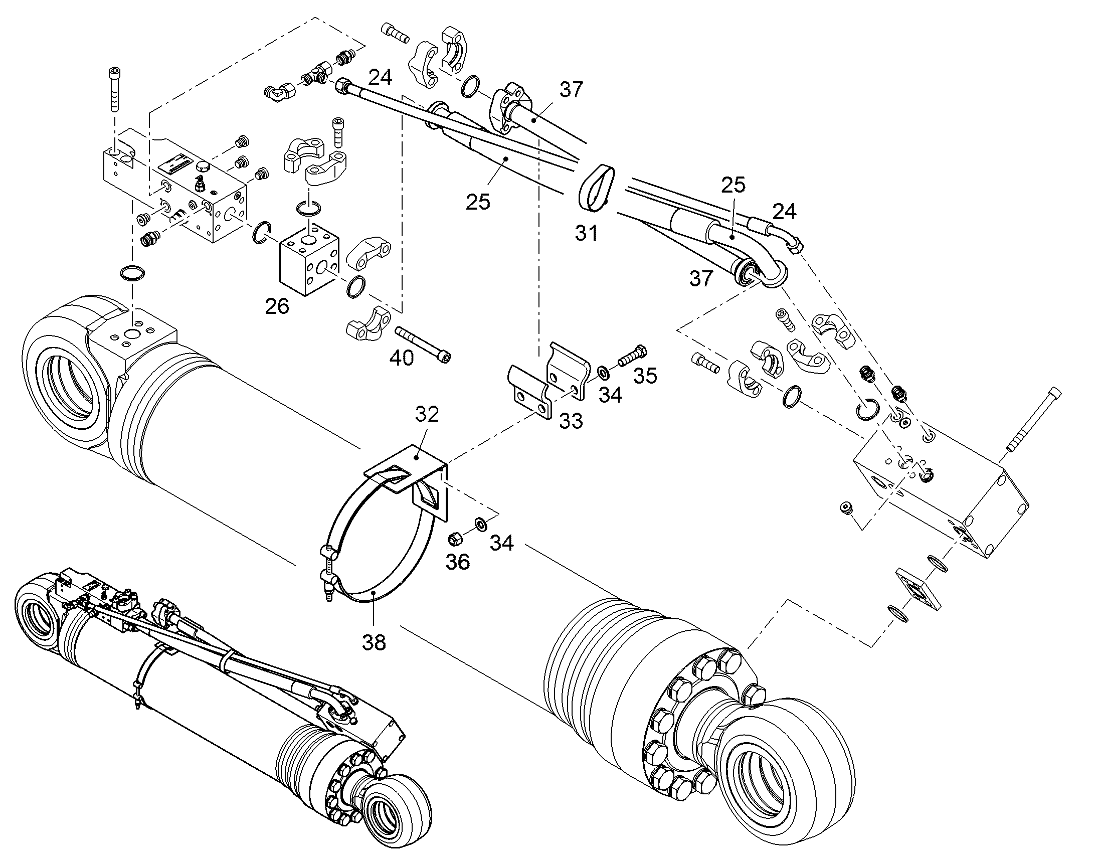 ХОМУТ НАТЯЖНОЙ С РЕЗИНКОЙ 222-230/226X25 12236325 LIEBHERR