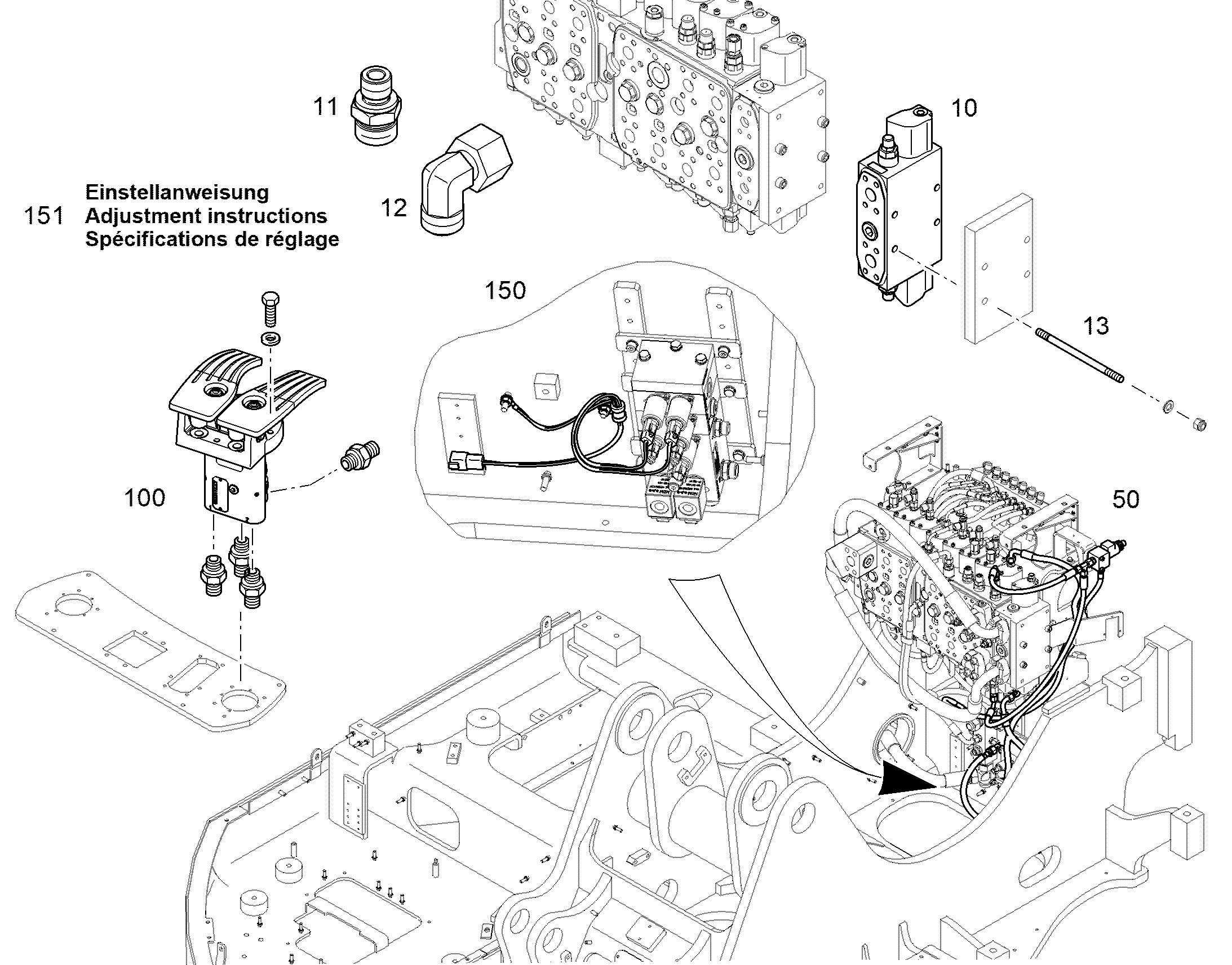 ГИДР.УПРАВЛЕНИЕ ФУНКЦИЕЙ ДВИЖ. AHS11 10844185 LIEBHERR