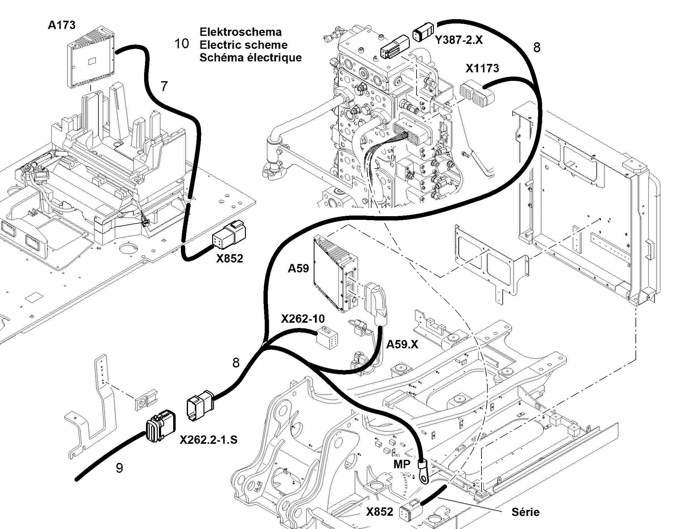 ЭЛЕКТРОСХЕМА W0 12899190 LIEBHERR