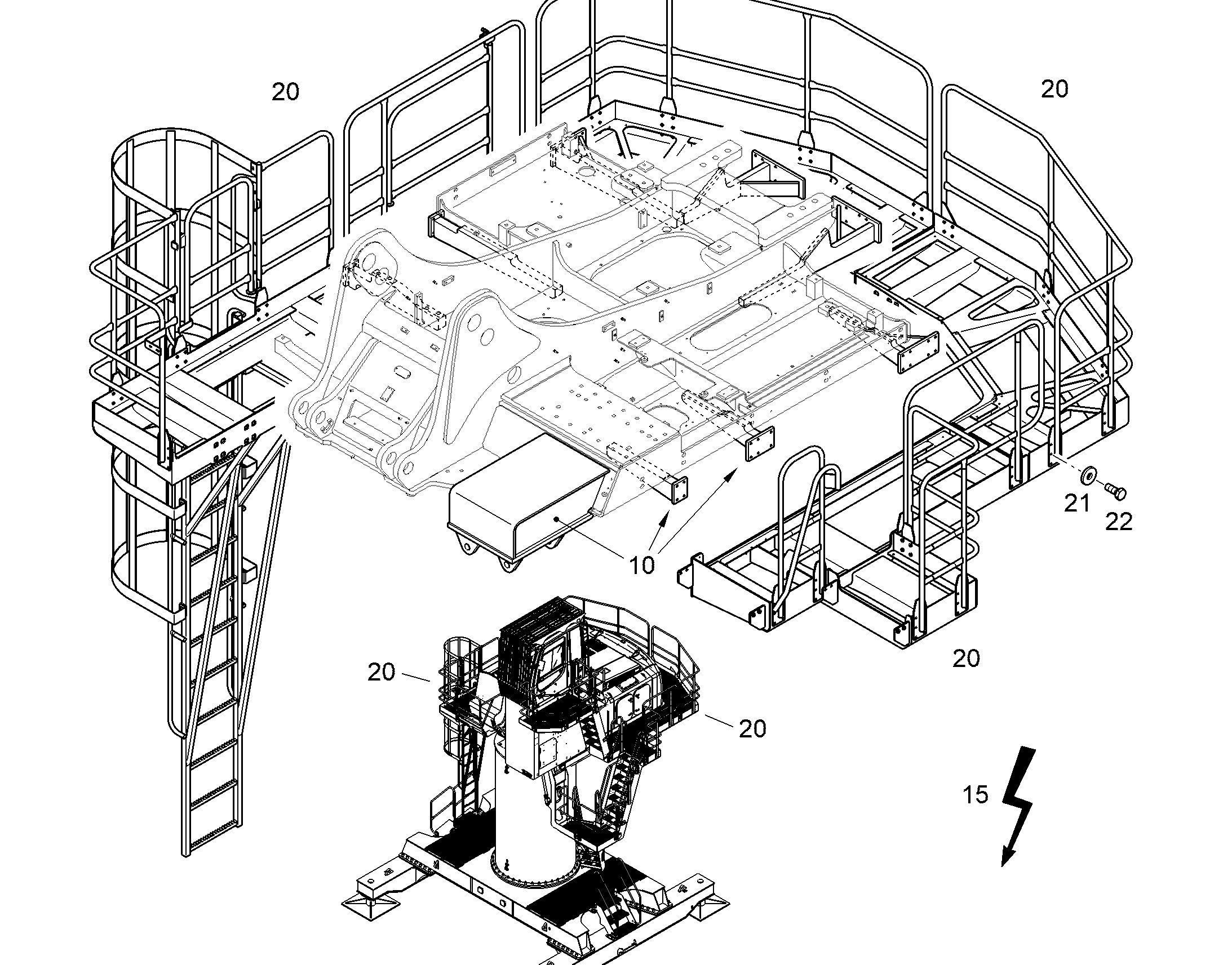ПЕРЕОБОРУД. ПОВОР. ПЛАТФОРМЫ 12854285 LIEBHERR