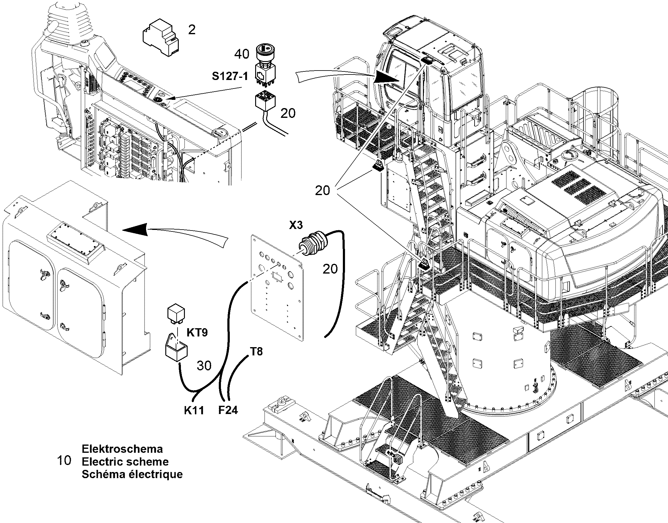 СХЕМА ЭЛЕКТРОНИКИ 12988736 LIEBHERR