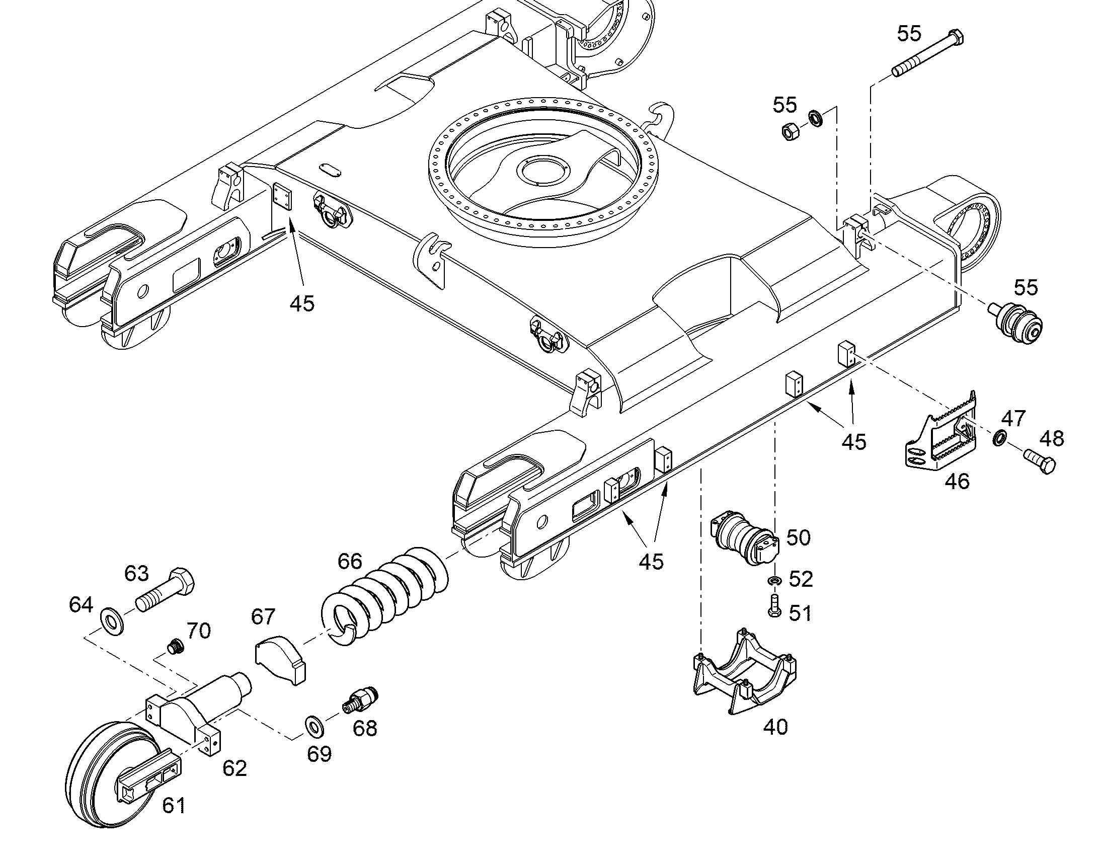 МОНТАЖ МОНТАЖНОЙ РЕЙКИ 12996319 LIEBHERR