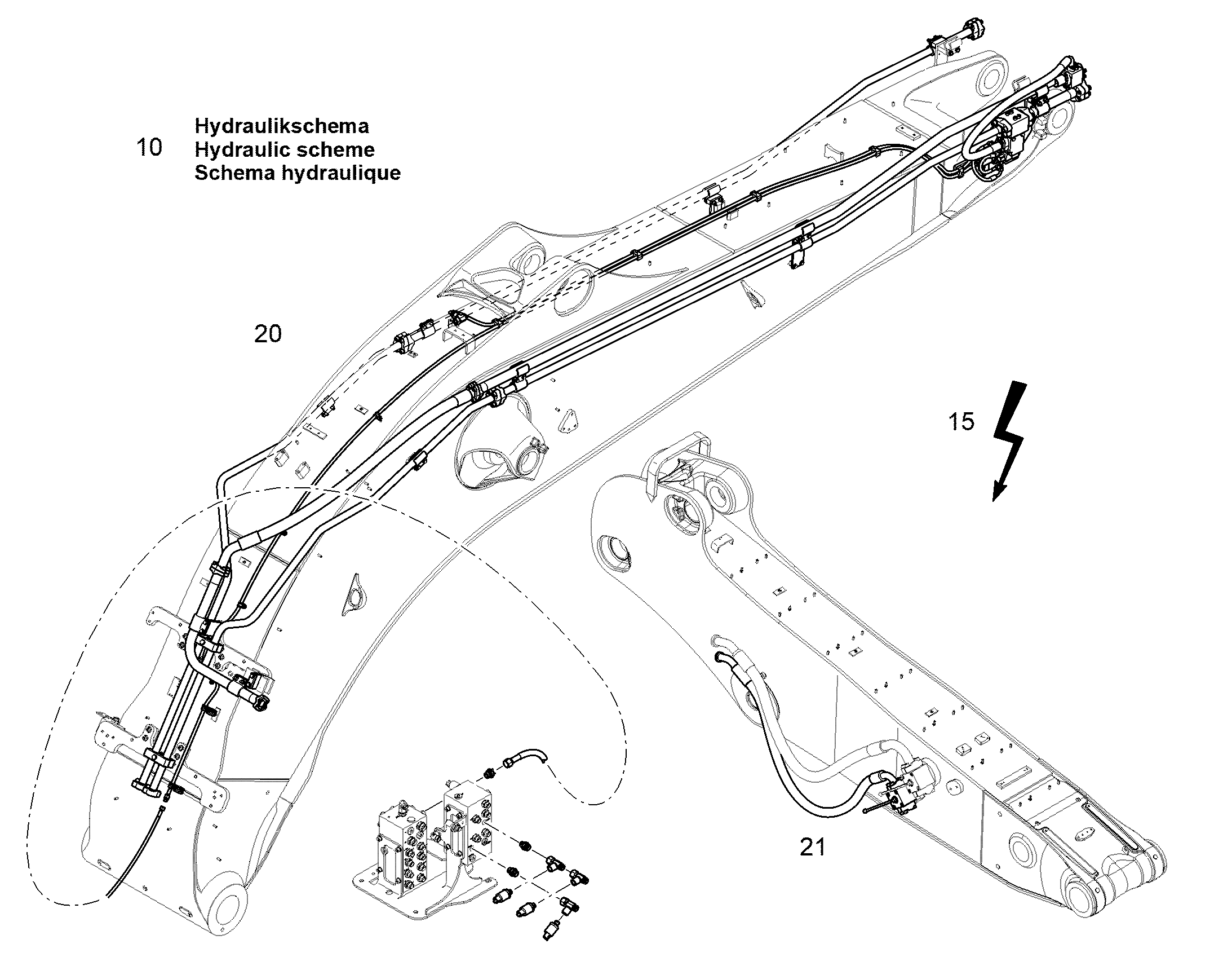 ПРОВОДКА МОНТАЖ AHS 13410137 LIEBHERR
