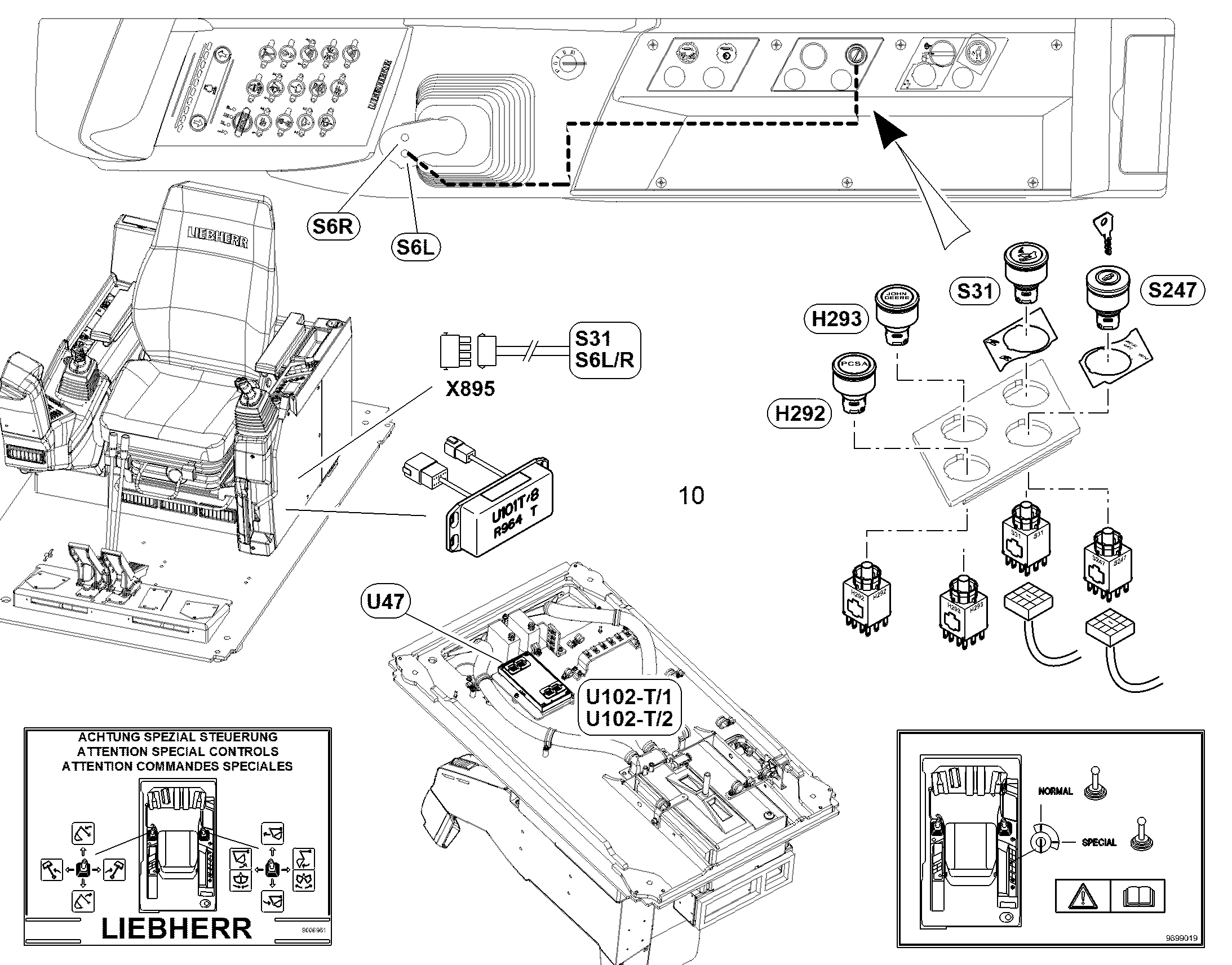 ПЕРЕКЛЮЧЕНИЕ УПРАВЛЕНИЕ 11464542 LIEBHERR