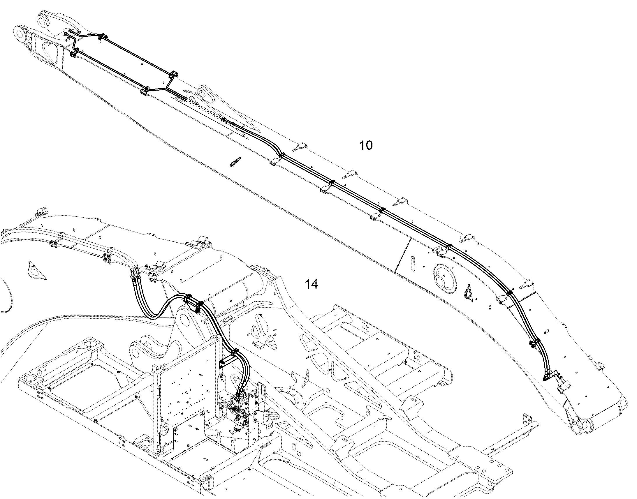 ПРОВОДКА ПРИВОД МЕХ. ПОВОРОТА 12570239 LIEBHERR