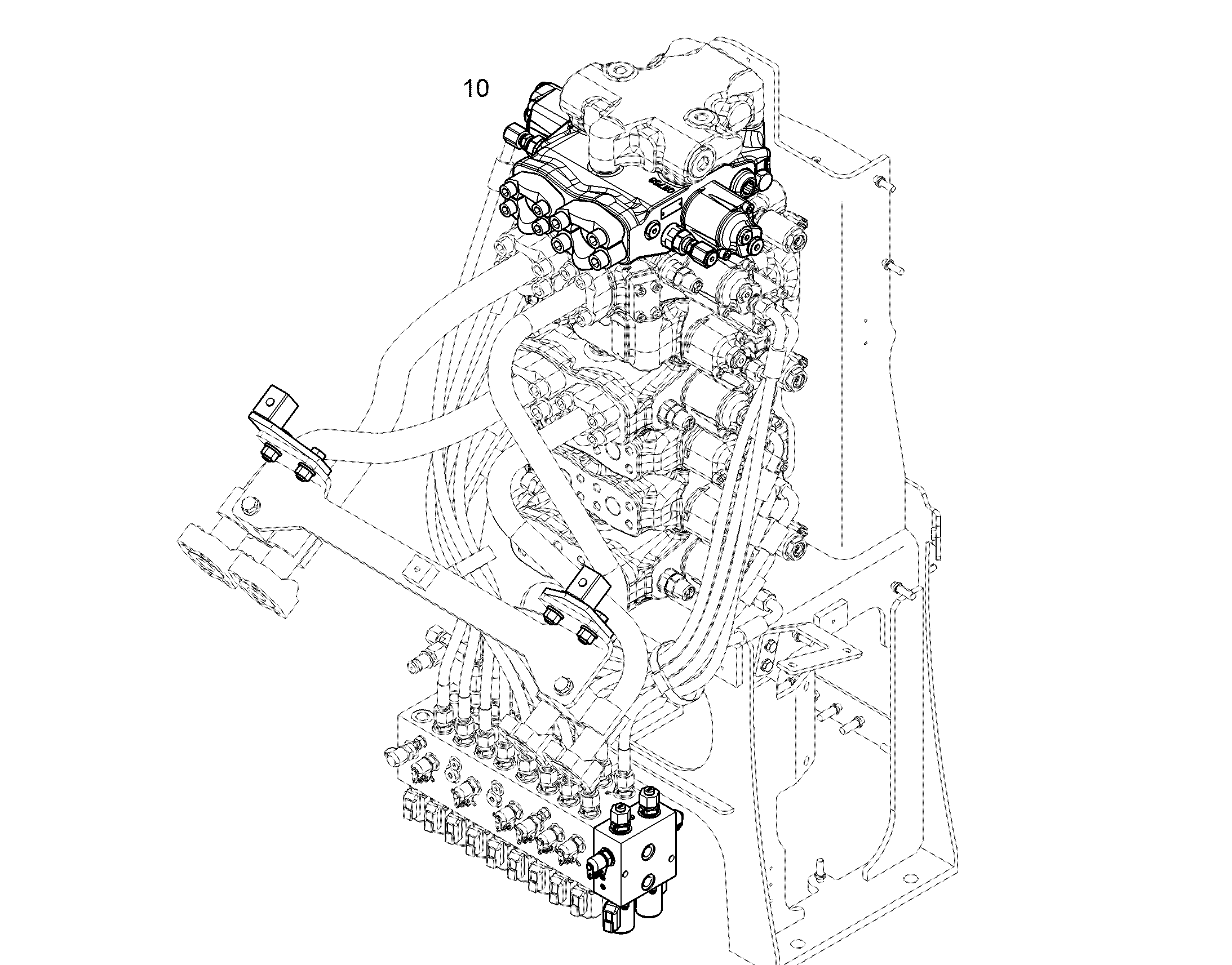 ГИДР.УПРАВЛЕНИЕ ФУНКЦИЕЙ ДВИЖ. HDK1 12489902 LIEBHERR