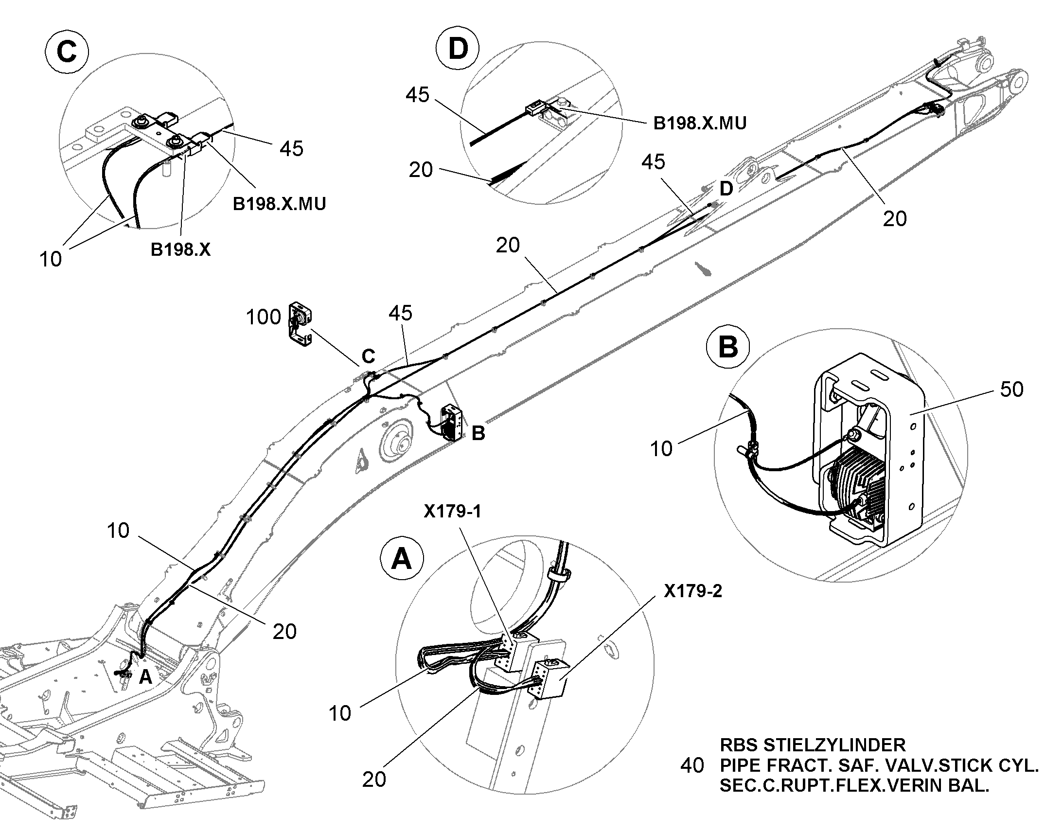 УДЛИНЕНИЕ, КОМПЛЕКТ КАБЕЛЕЙ W133 12937650 LIEBHERR