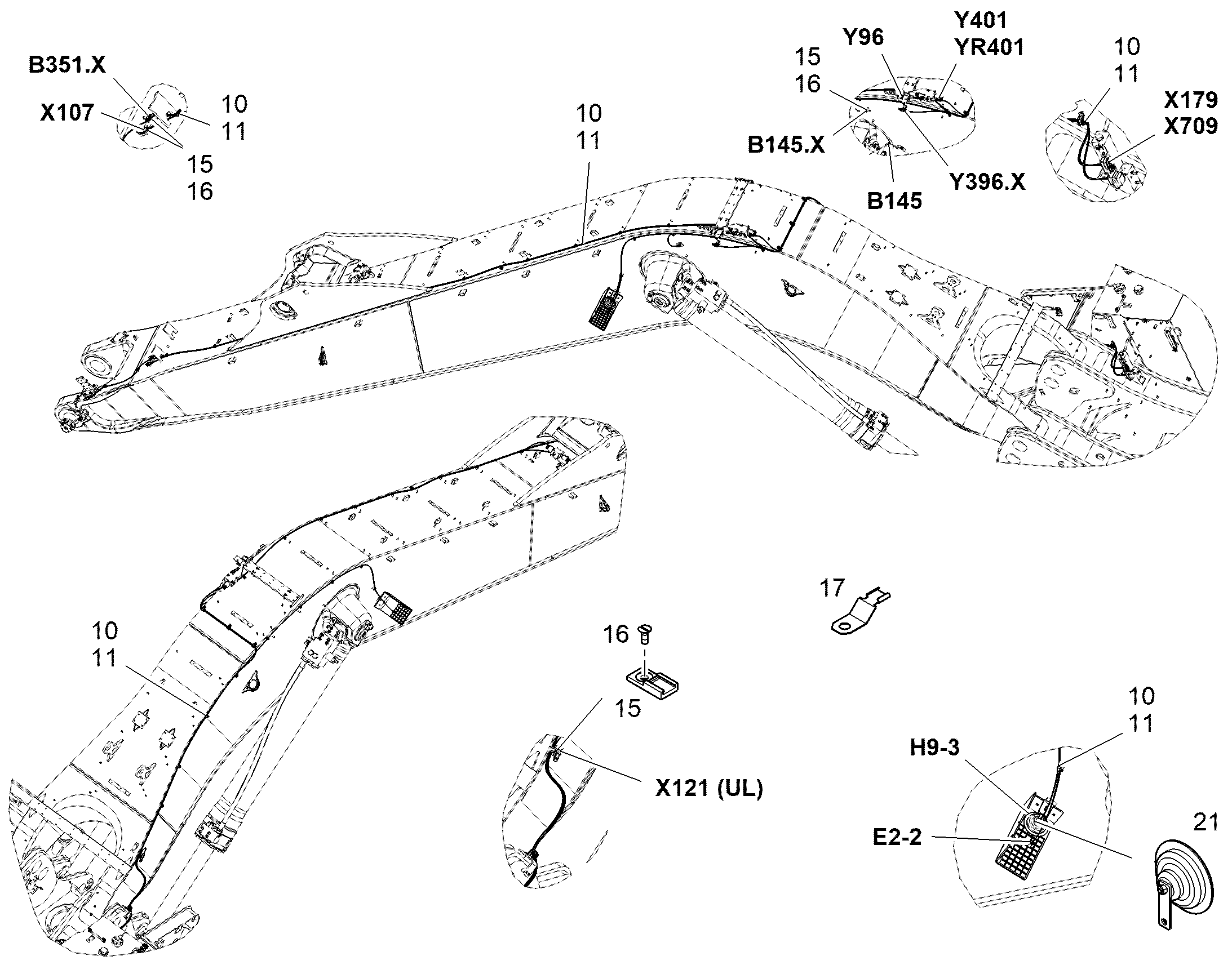 КРЕПЛЕНИЕ КАБЕЛЯ 12884079 LIEBHERR