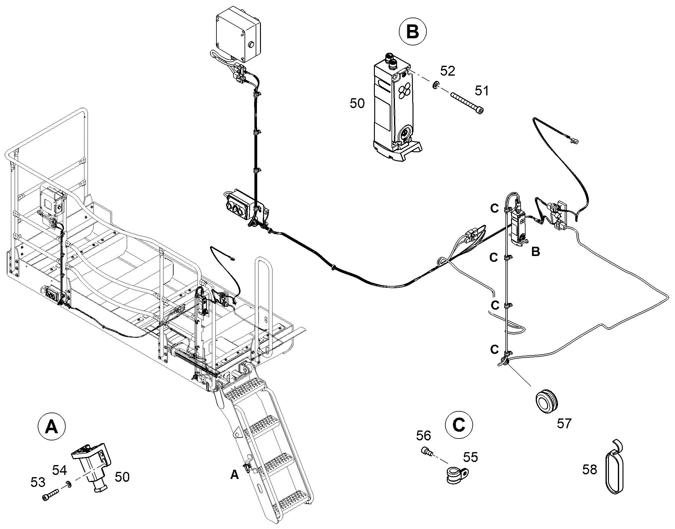 LOCKING SYSTEM INSTALLATION 12462779 LIEBHERR