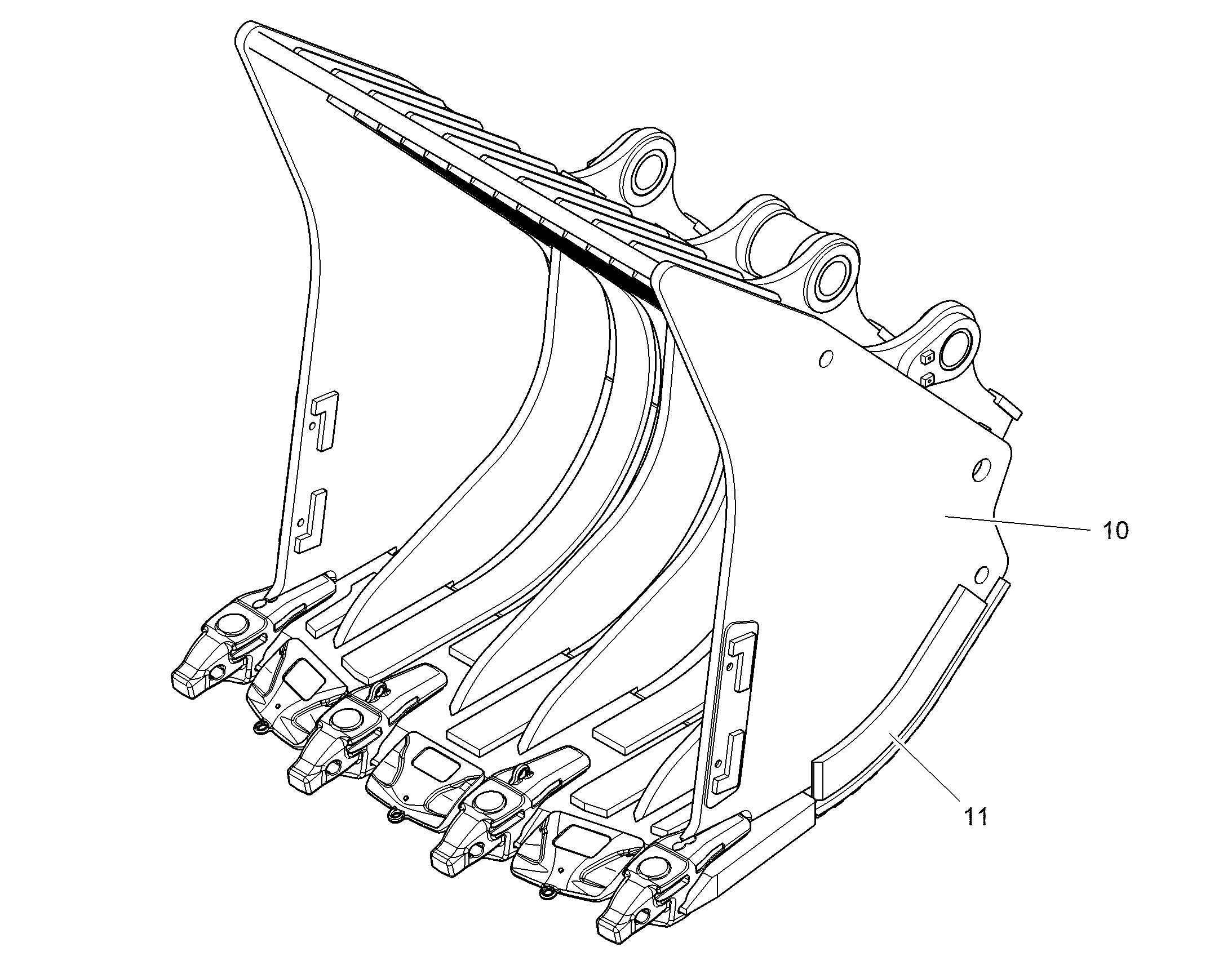КОВШ ОТКИДНОЙ 2150mm 4,1m³ 12906436 LIEBHERR