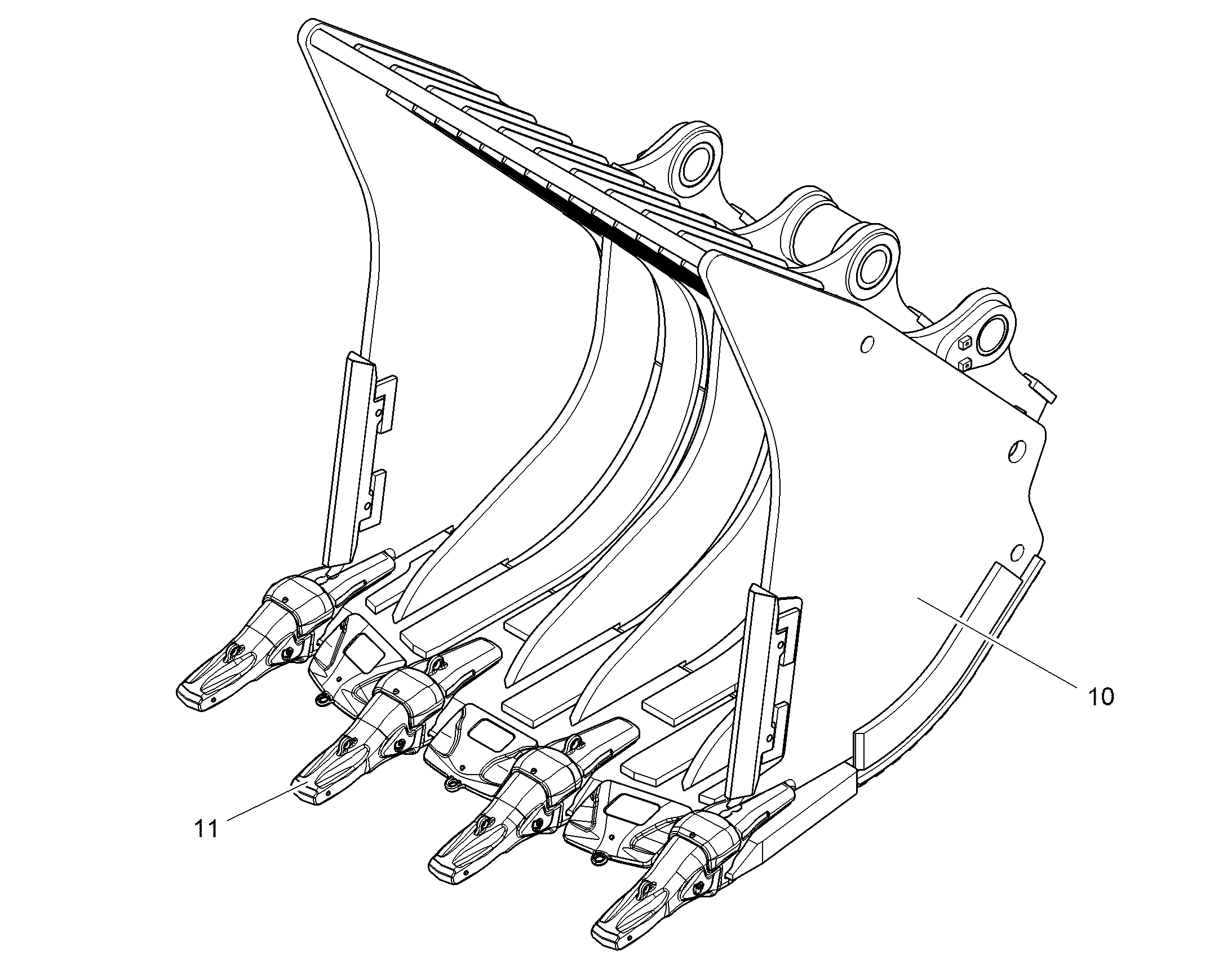 КОВШ ОТКИДНОЙ 2150mm 4,1m³ 12906434 LIEBHERR