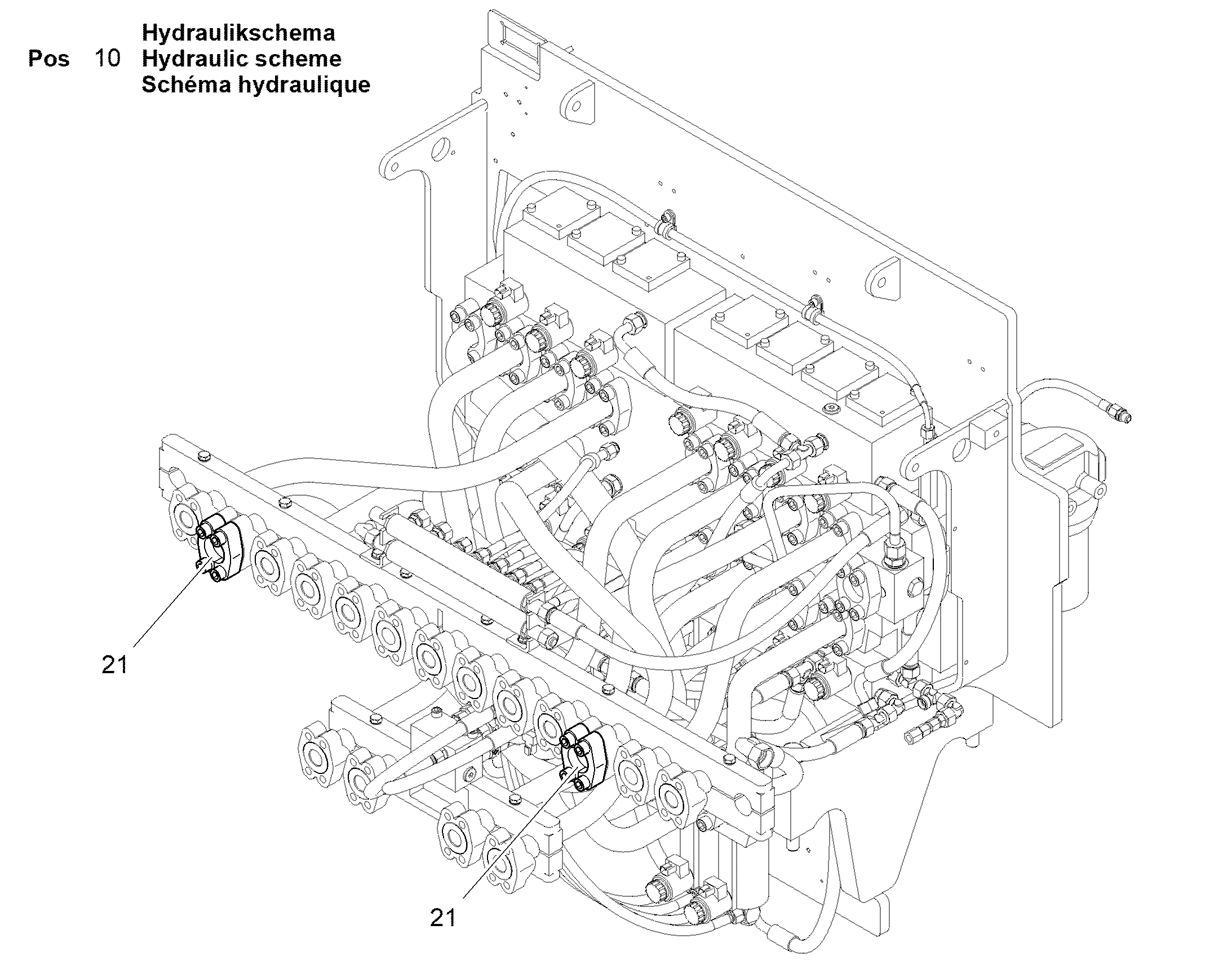 СХЕМА ГИДРАВЛИКИ 10858164 LIEBHERR