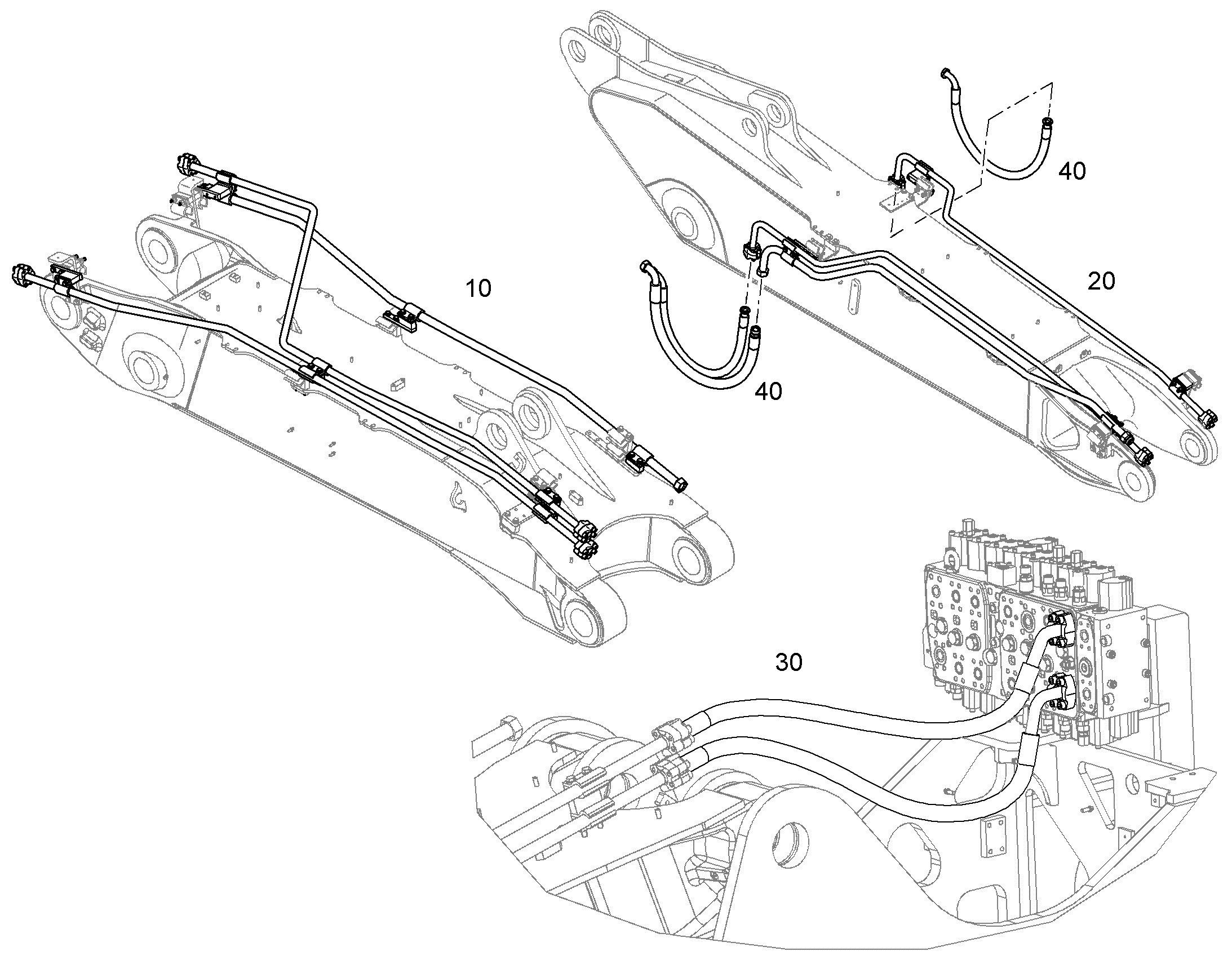 ПРОВОДКА МОНТАЖ AHS 12570854 LIEBHERR