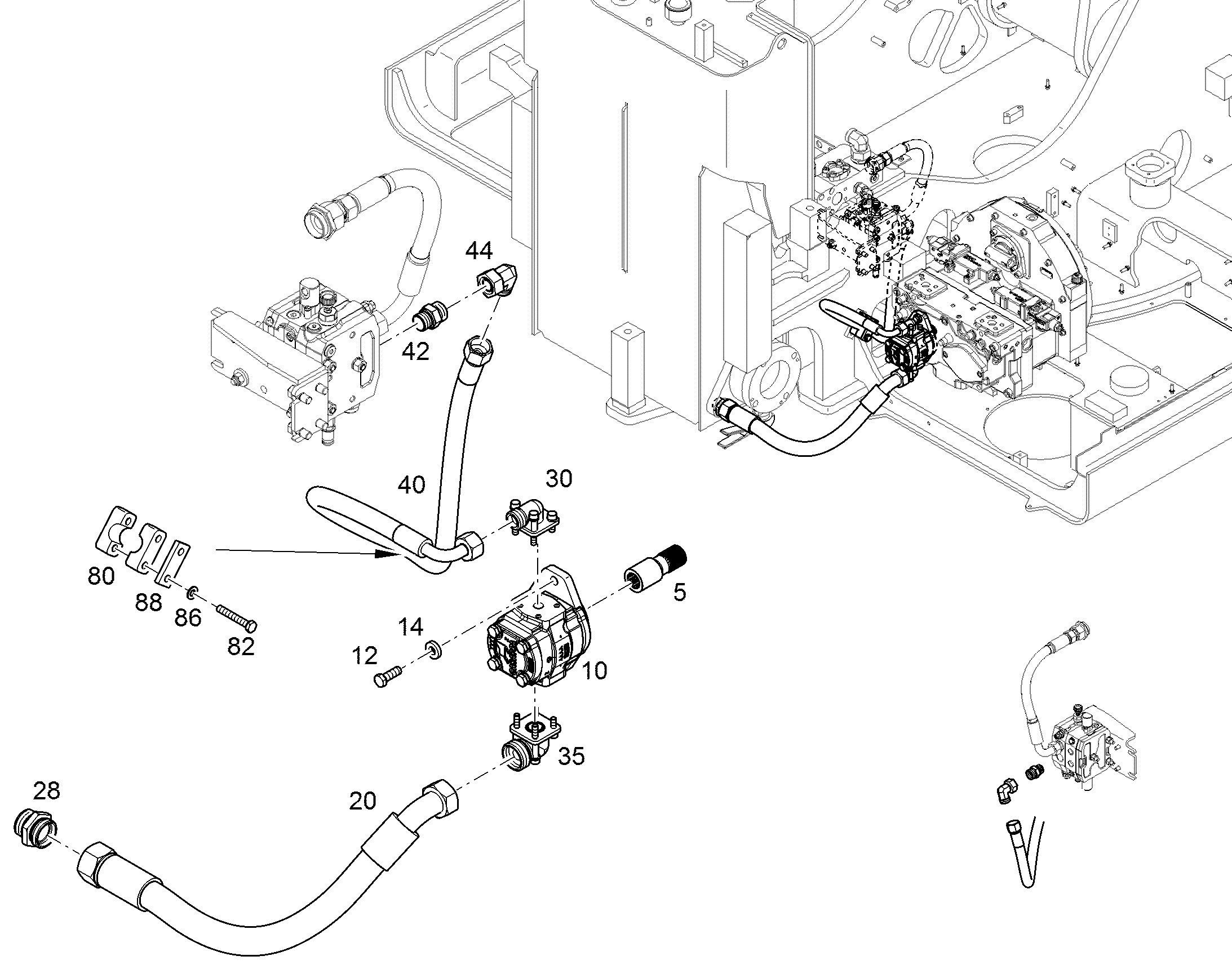 МОНТ. КОМПЛЕКТ СКВОЗНОЙ ПРИВОД 12957598 LIEBHERR