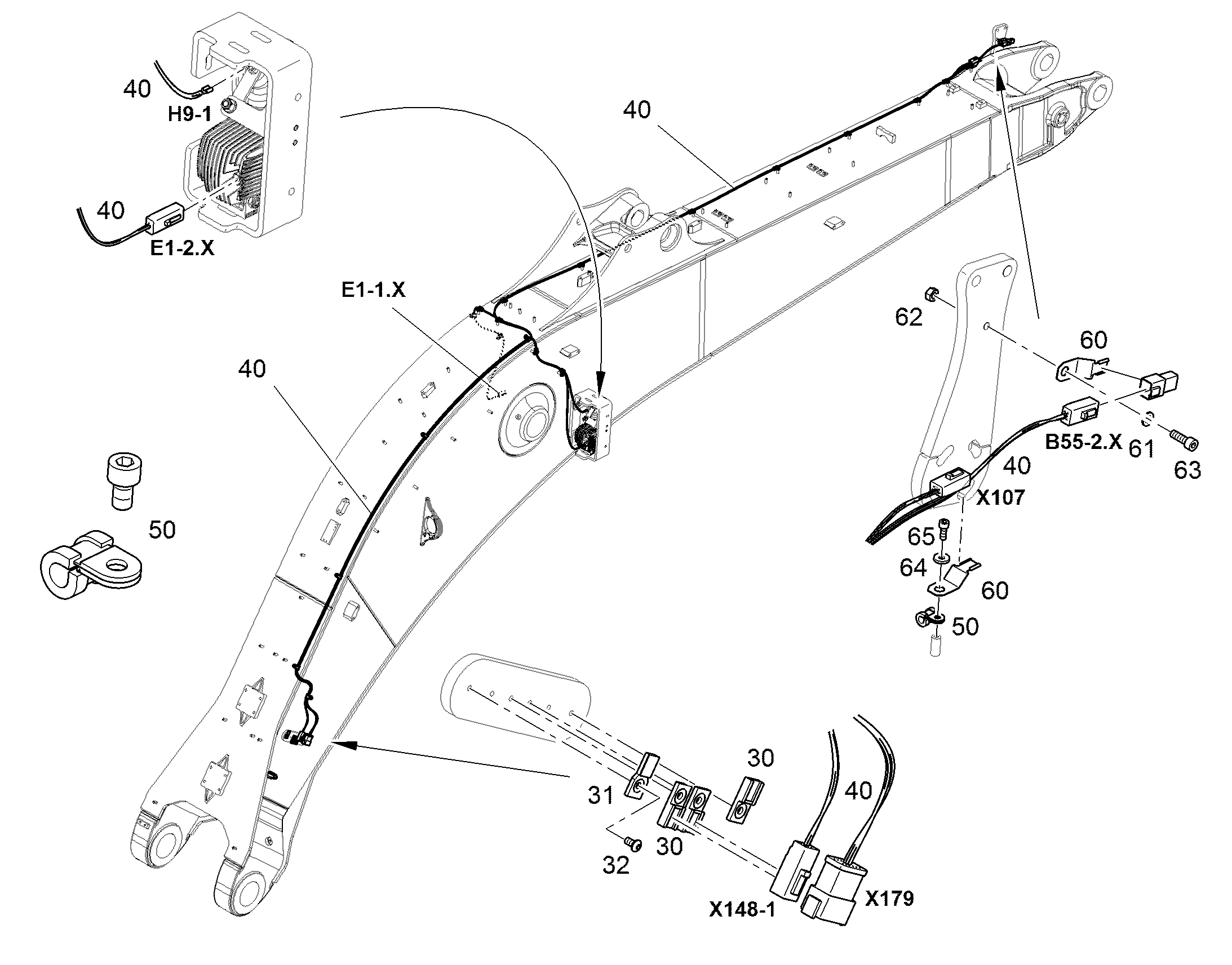 КРЕПЛЕНИЕ КАБЕЛЯ 12921620 LIEBHERR