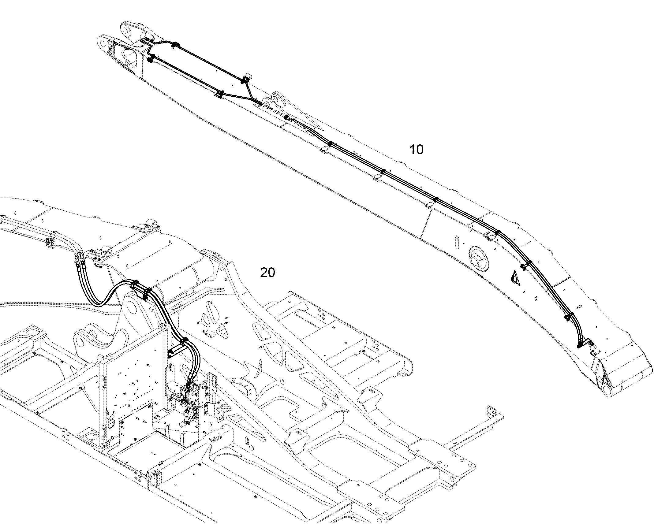 ПРОВОДКА ПРИВОД МЕХ. ПОВОРОТА 12825220 LIEBHERR