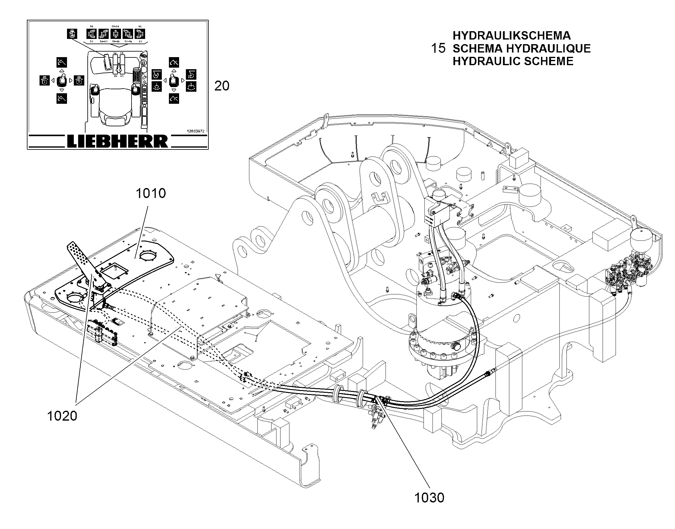 СХЕМА ГИДРАВЛИКИ 10833352 LIEBHERR