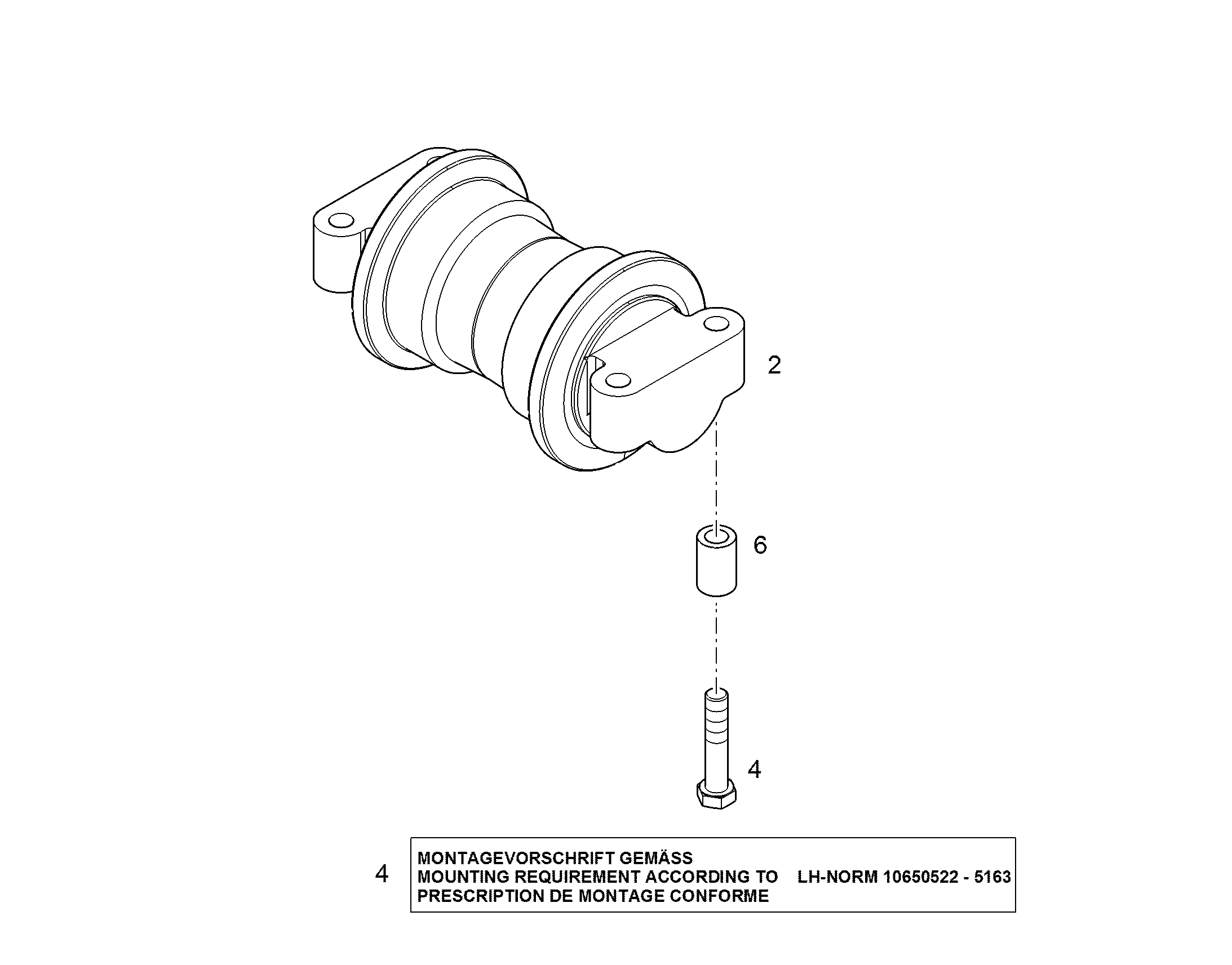 РОЛИК ХОДОВОЙ B60 11692614 LIEBHERR