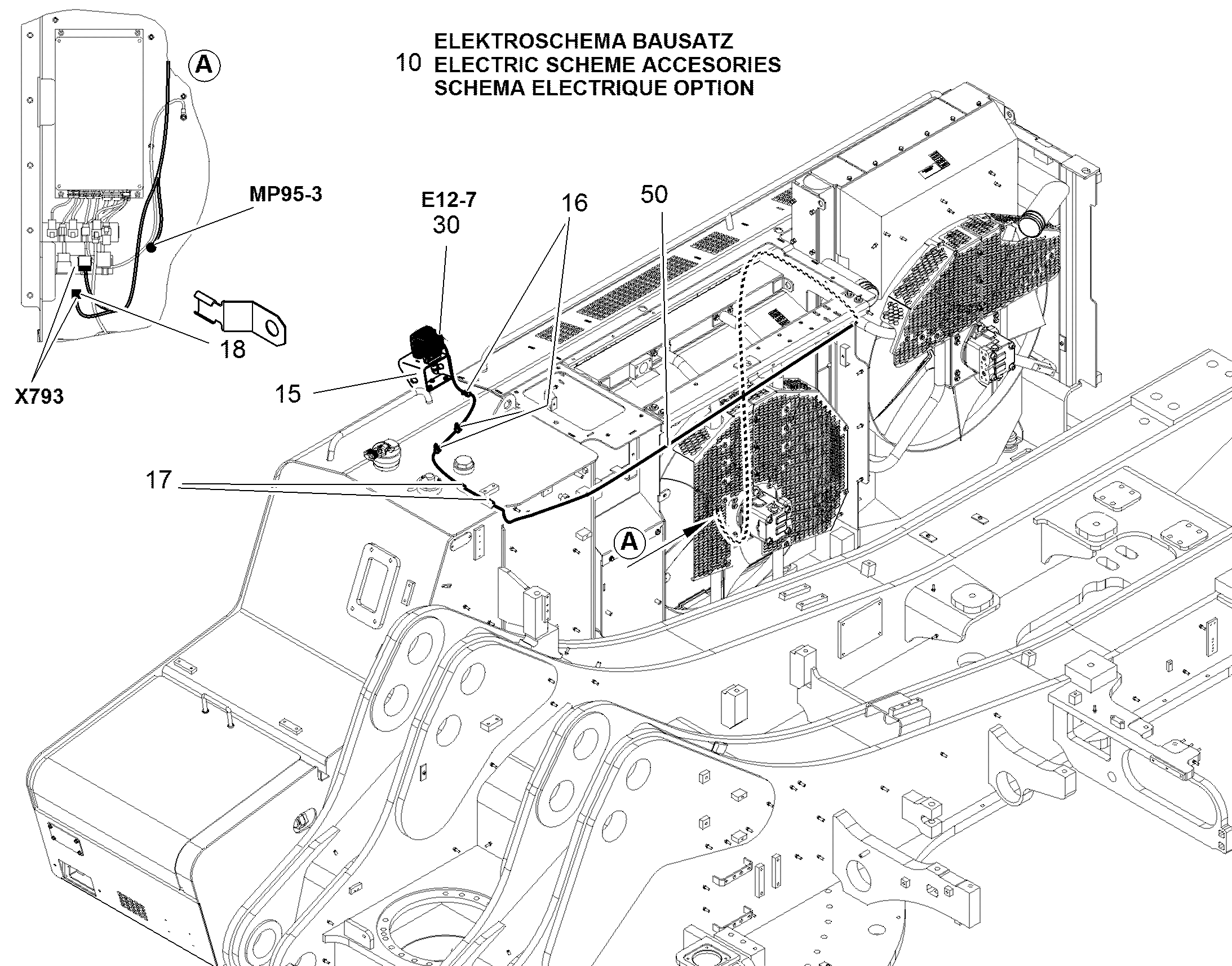 ЭЛЕКТРОСХЕМА МОНТАЖНОГО УЗЛА W0 12846691 LIEBHERR