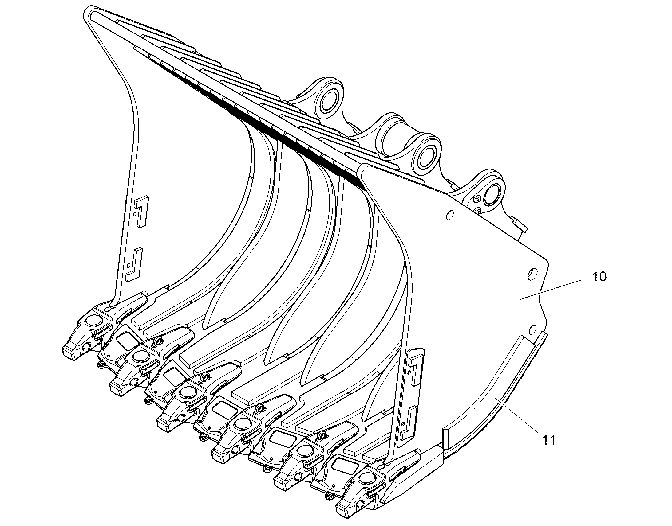 КОВШ ОТКИДНОЙ 2150mm 4,1m³ 12990896 LIEBHERR