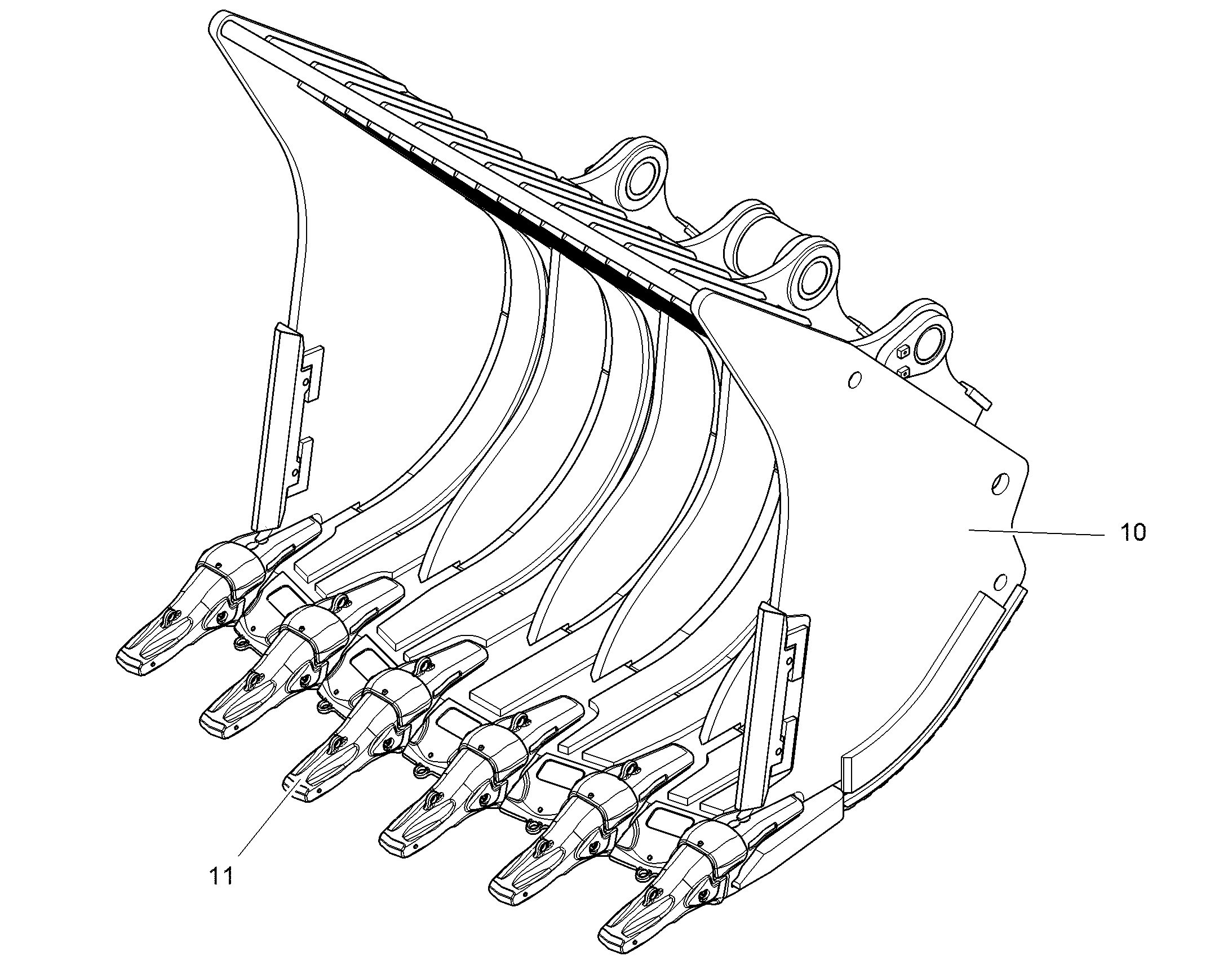 КОВШ ОТКИДНОЙ 2150mm 4,1m³ 12990897 LIEBHERR