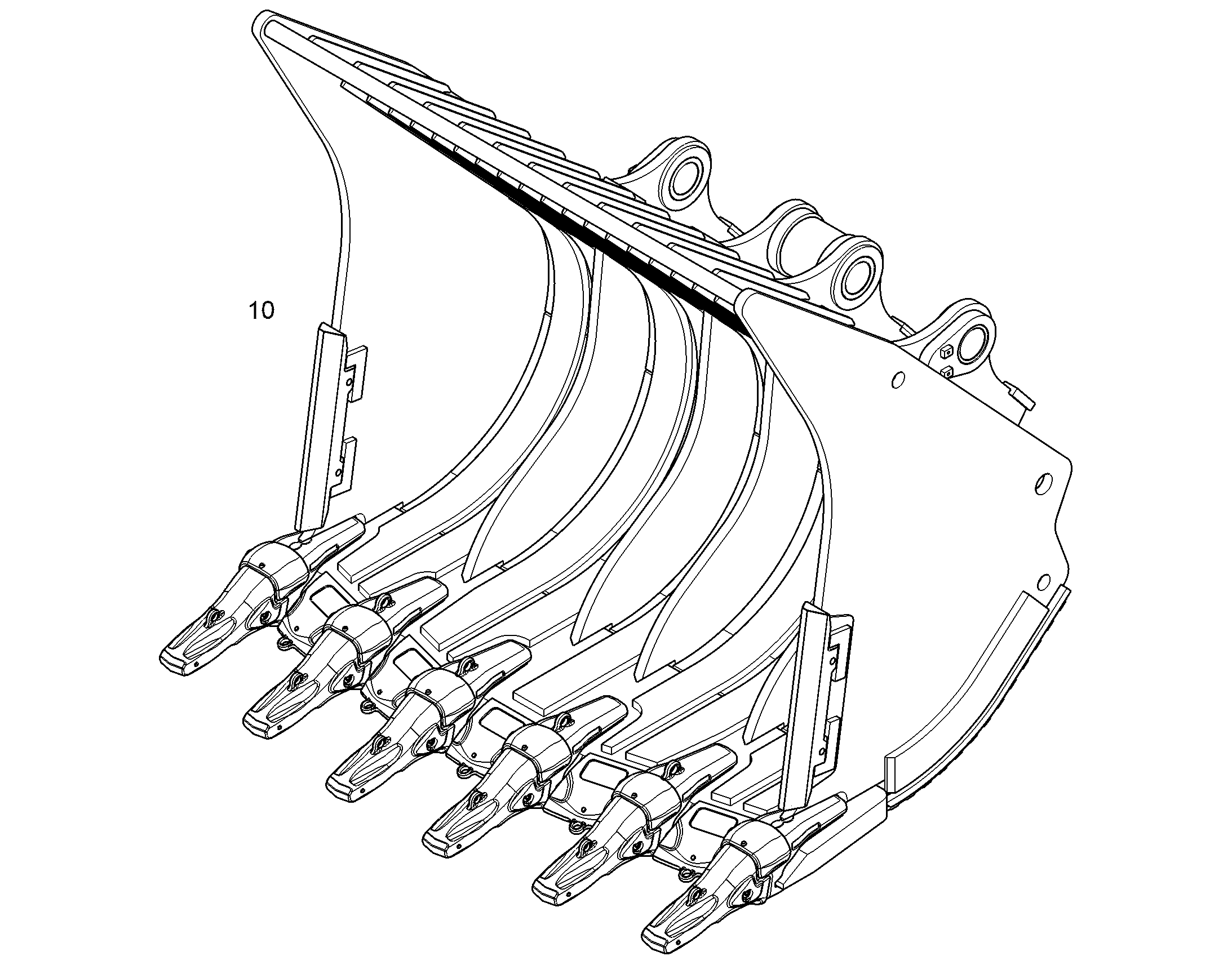 КОВШ ОТКИДНОЙ 2150mm 4,1m³ 12990898 LIEBHERR