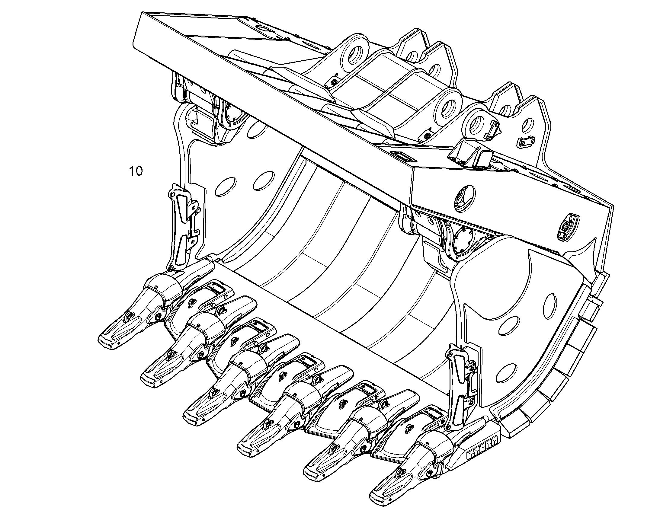 КОВШ ОТКИДНОЙ 2600MM 4,5M3 13410181 LIEBHERR