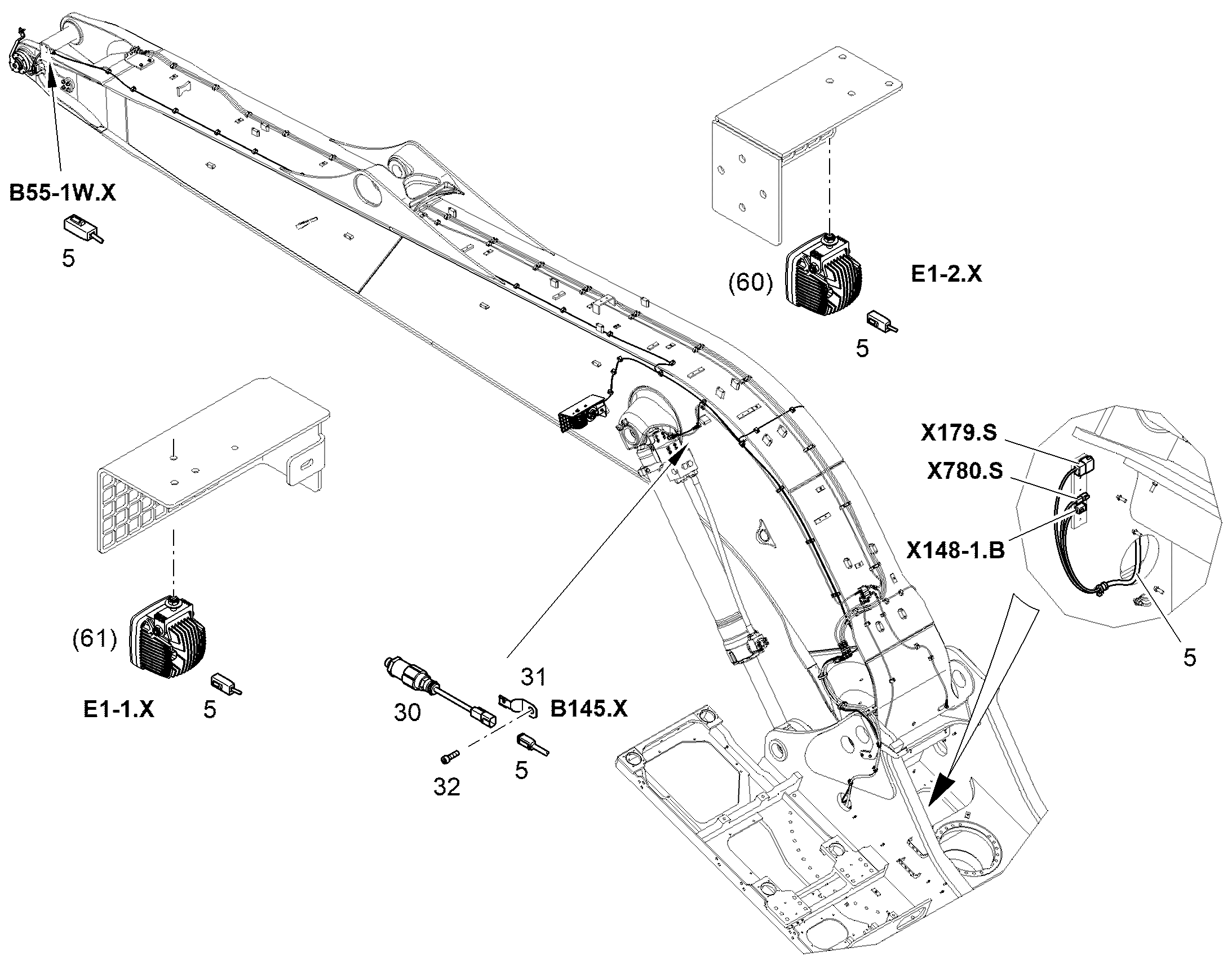 КАБЕЛЬН. КОМПЛ. КОНСОЛИ W104 13478170 LIEBHERR