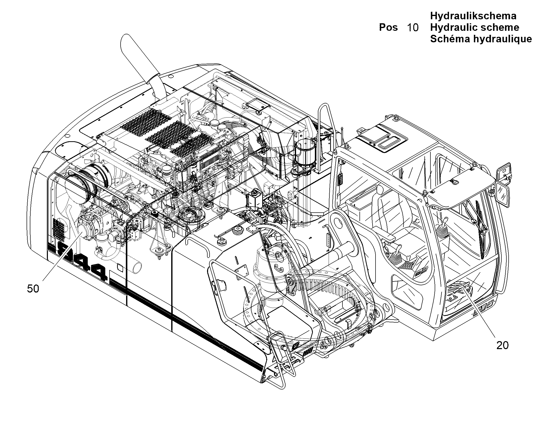 СХЕМА ГИДРАВЛИКИ 12803635 LIEBHERR