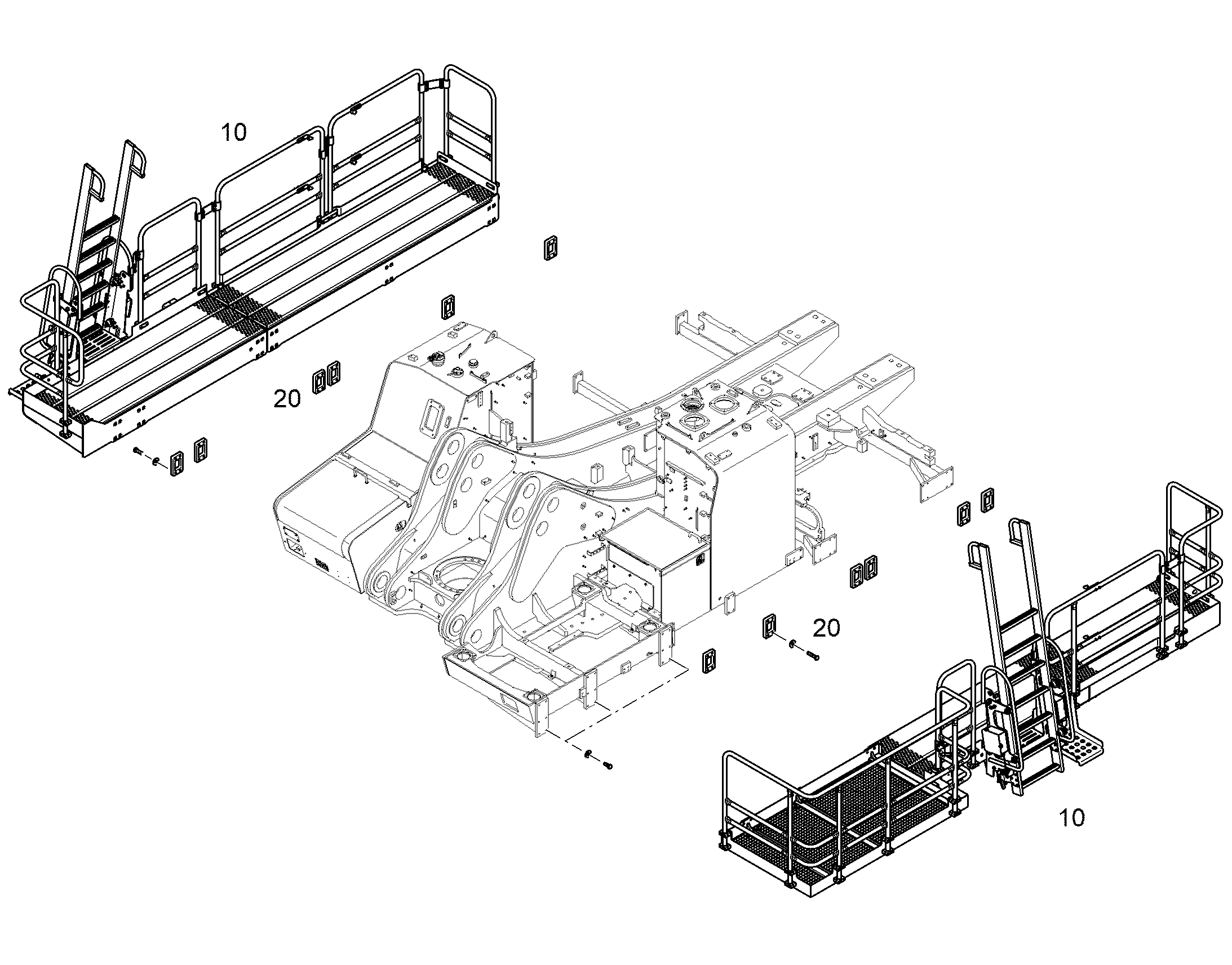 КРЕПЕЖНЫЕ ЧАСТИ МОСТИКА 12985824 LIEBHERR
