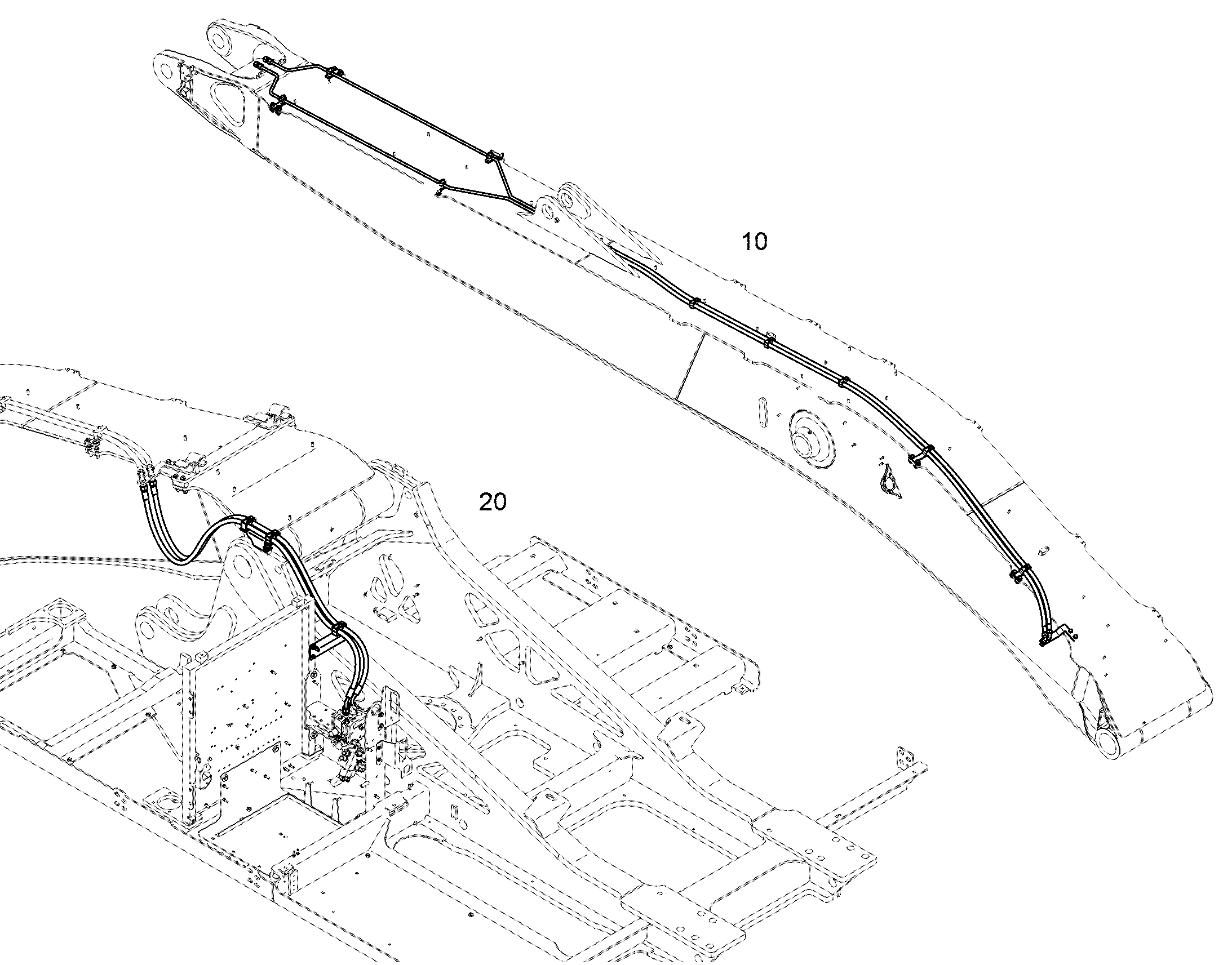 ПРОВОДКА ПРИВОД МЕХ. ПОВОРОТА 12857849 LIEBHERR