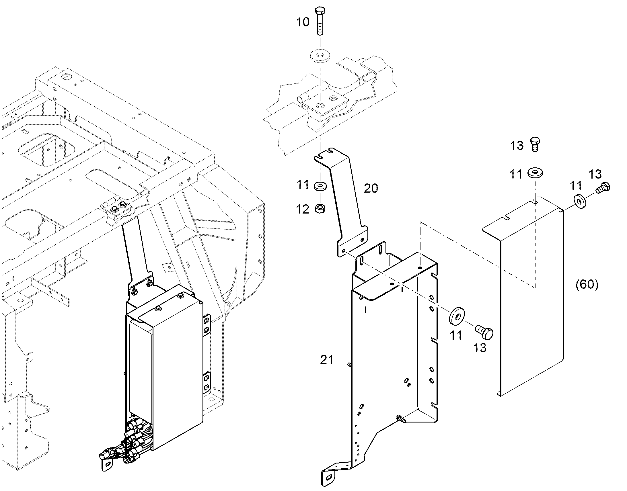 SUPPORT BRACKET 12986649 LIEBHERR
