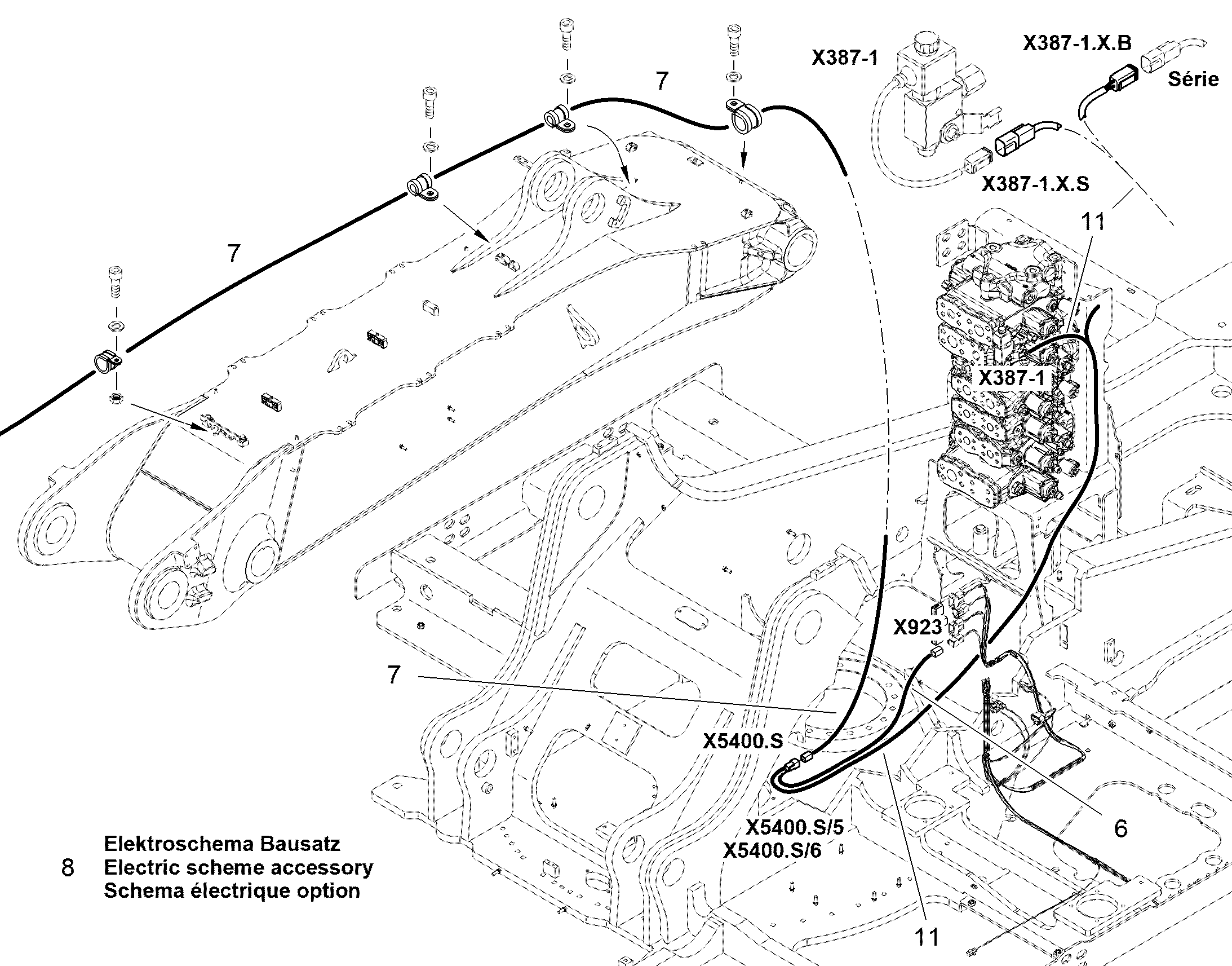 ЭЛЕКТРОСХЕМА МОНТАЖНОГО УЗЛА 12984182 LIEBHERR