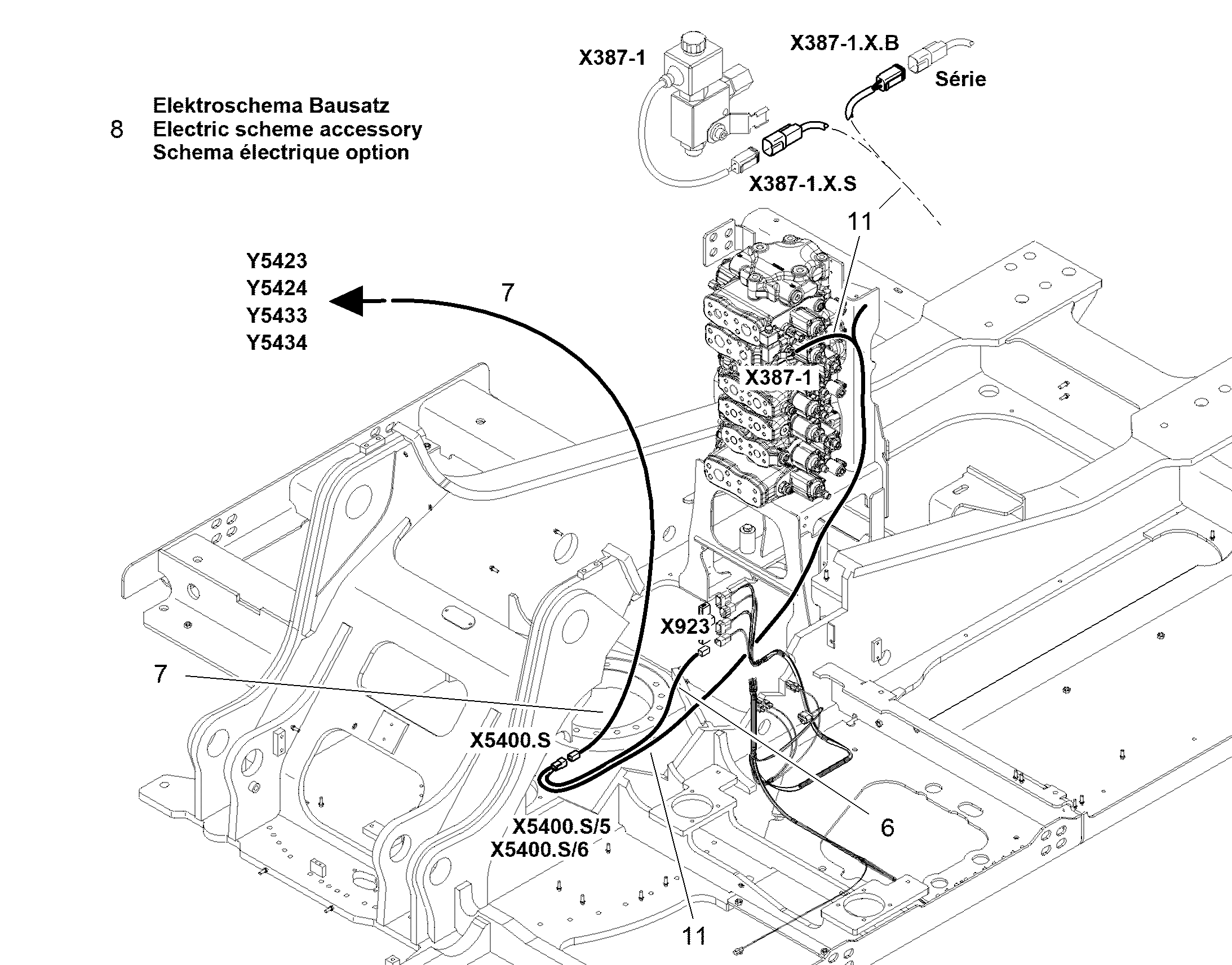 КАБ.КОМПЛЕКТ ЭЛ/МАГН.КЛАПАНОВ W3 13462964 LIEBHERR