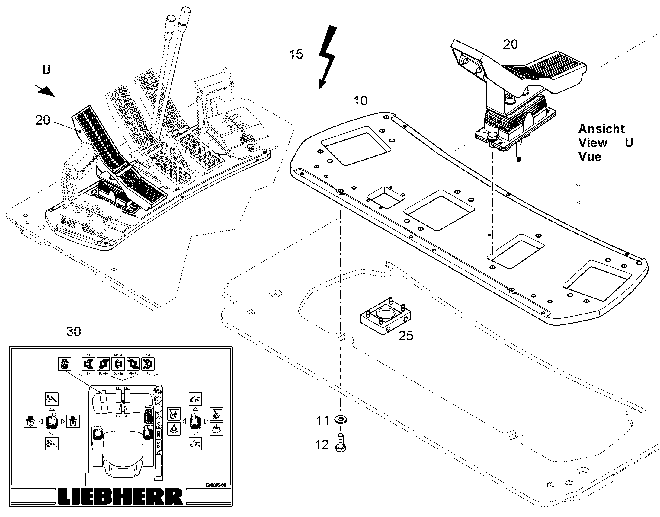 ПЕДАЛЬ 12995536 LIEBHERR