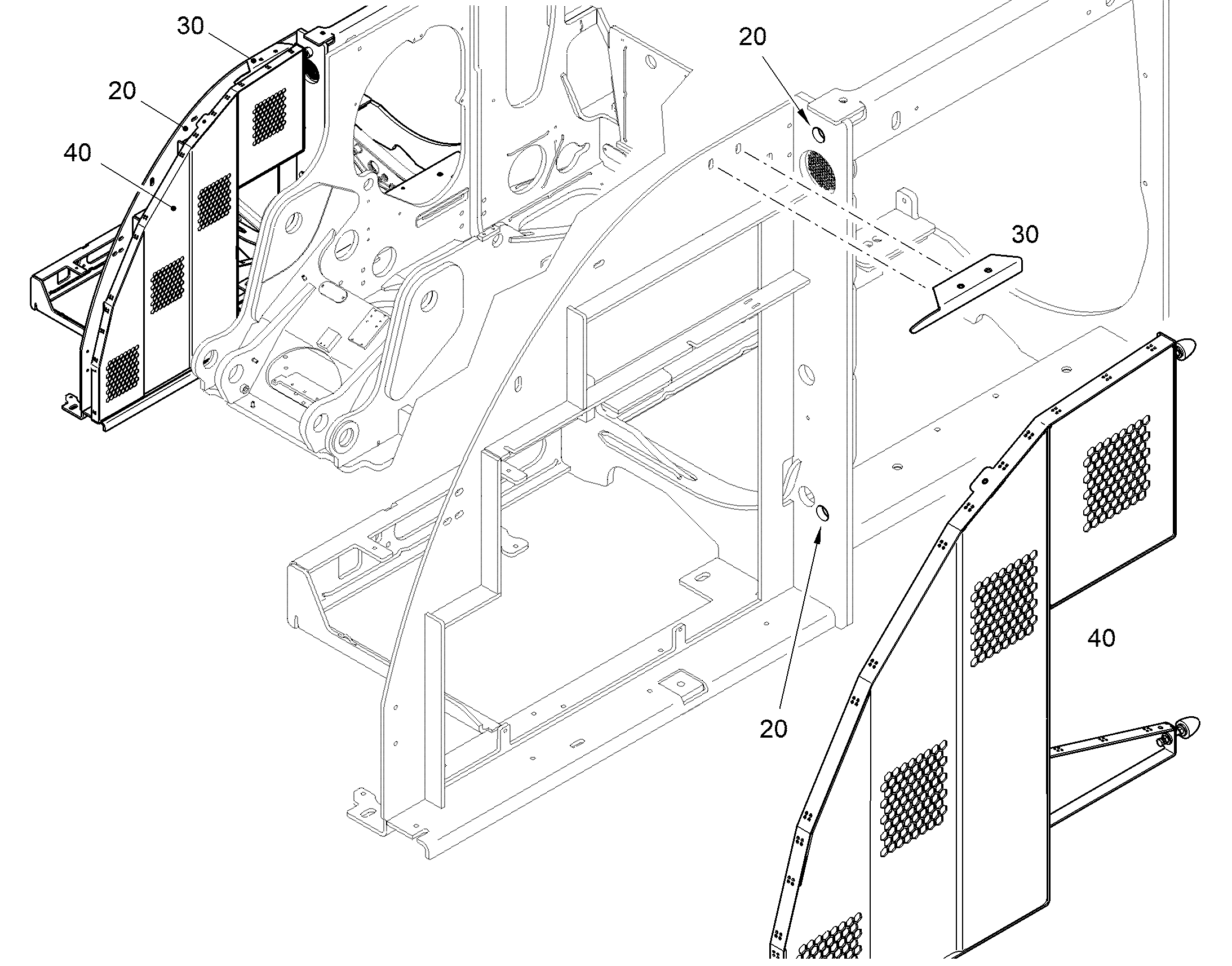 MODIFICATION SUPPORT FRAME 13442300 LIEBHERR