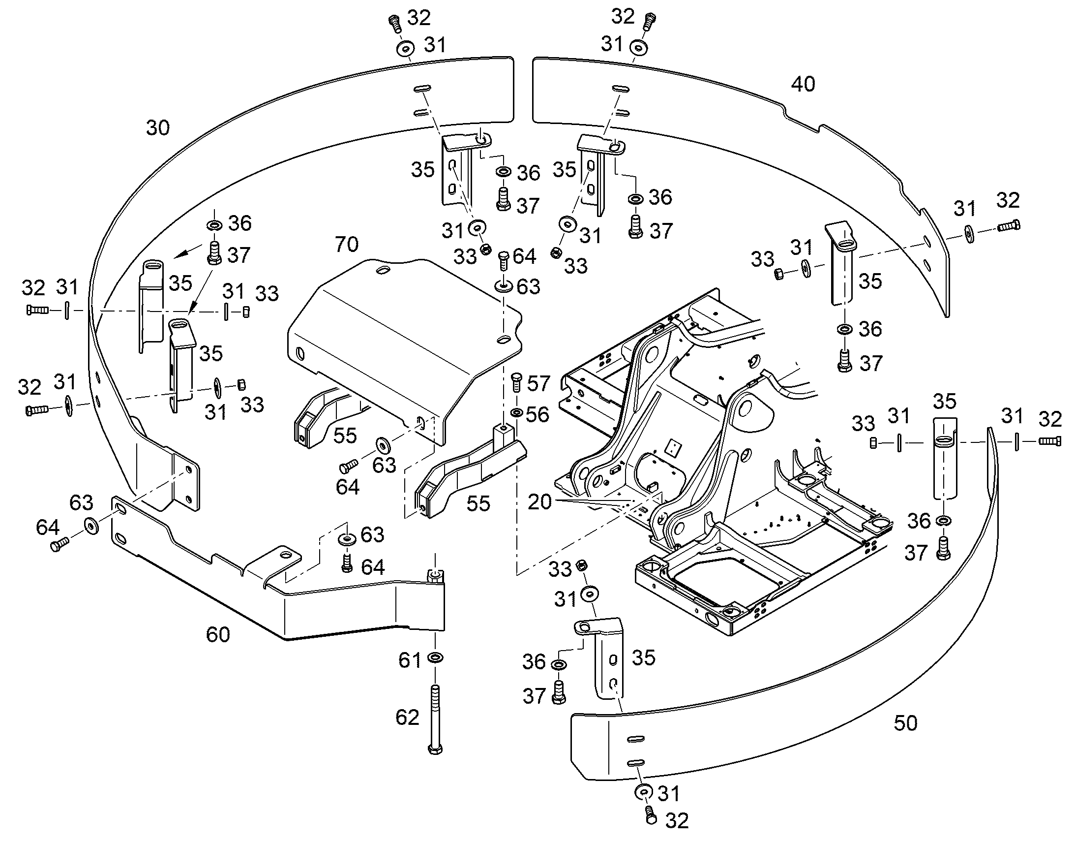 ПЕРЕОБОРУД. ПОВОР. ПЛАТФОРМЫ 12961158 LIEBHERR
