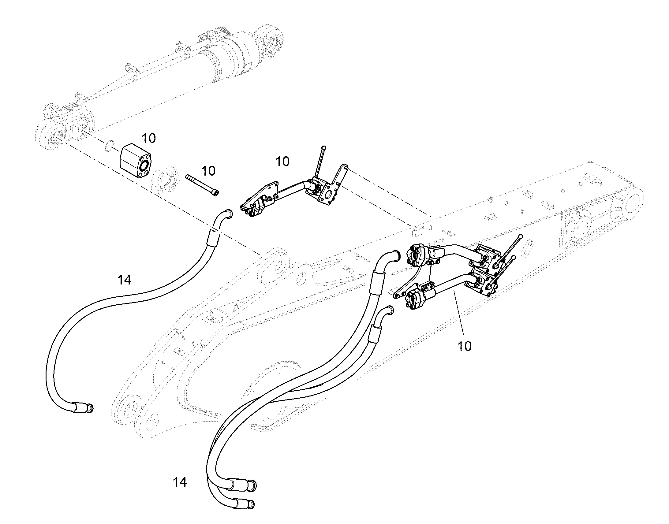 ПРОВОДКА МОНТАЖ AHS 12904534 LIEBHERR