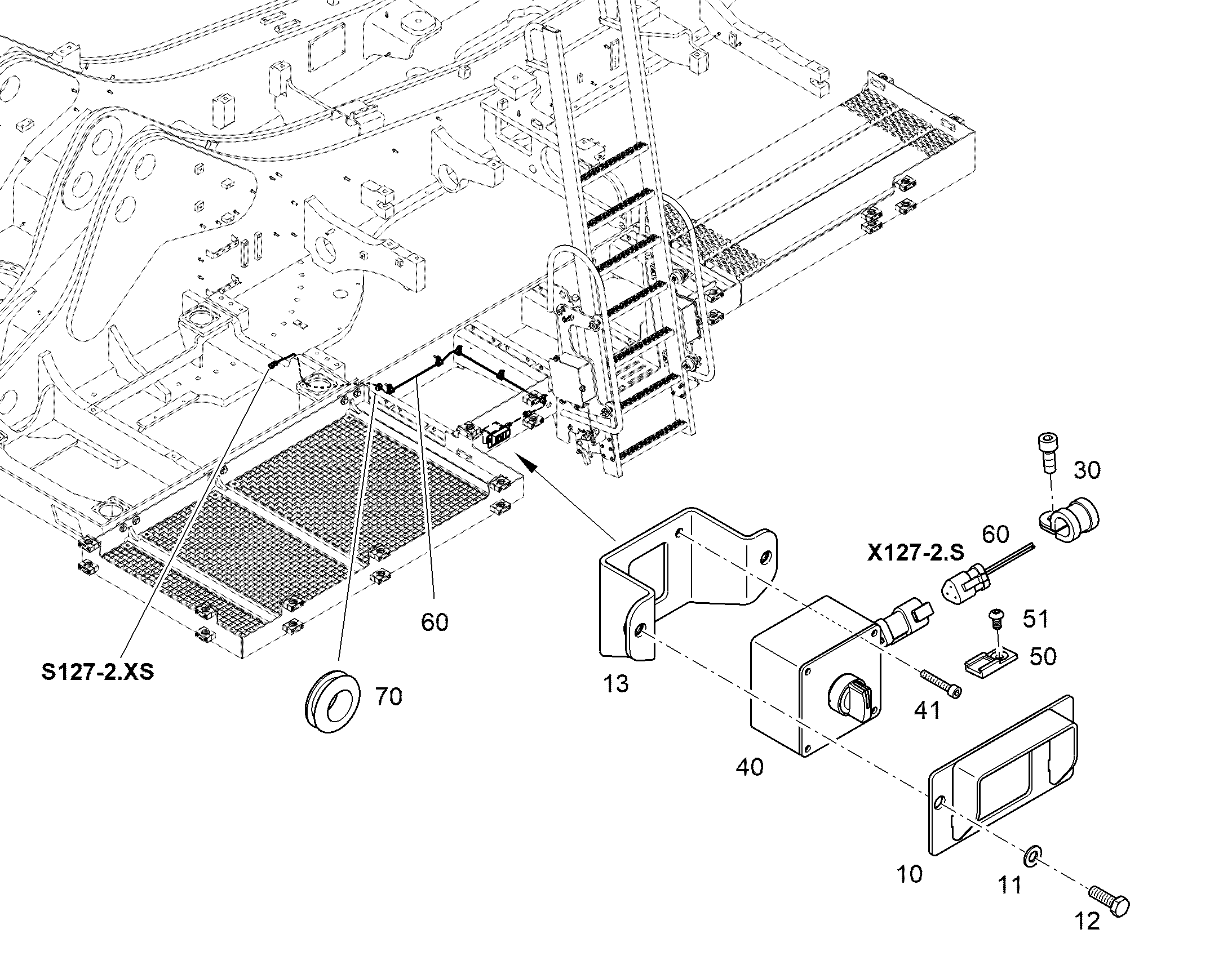 КРЕПЛЕНИЕ КАБЕЛЯ 13434346 LIEBHERR