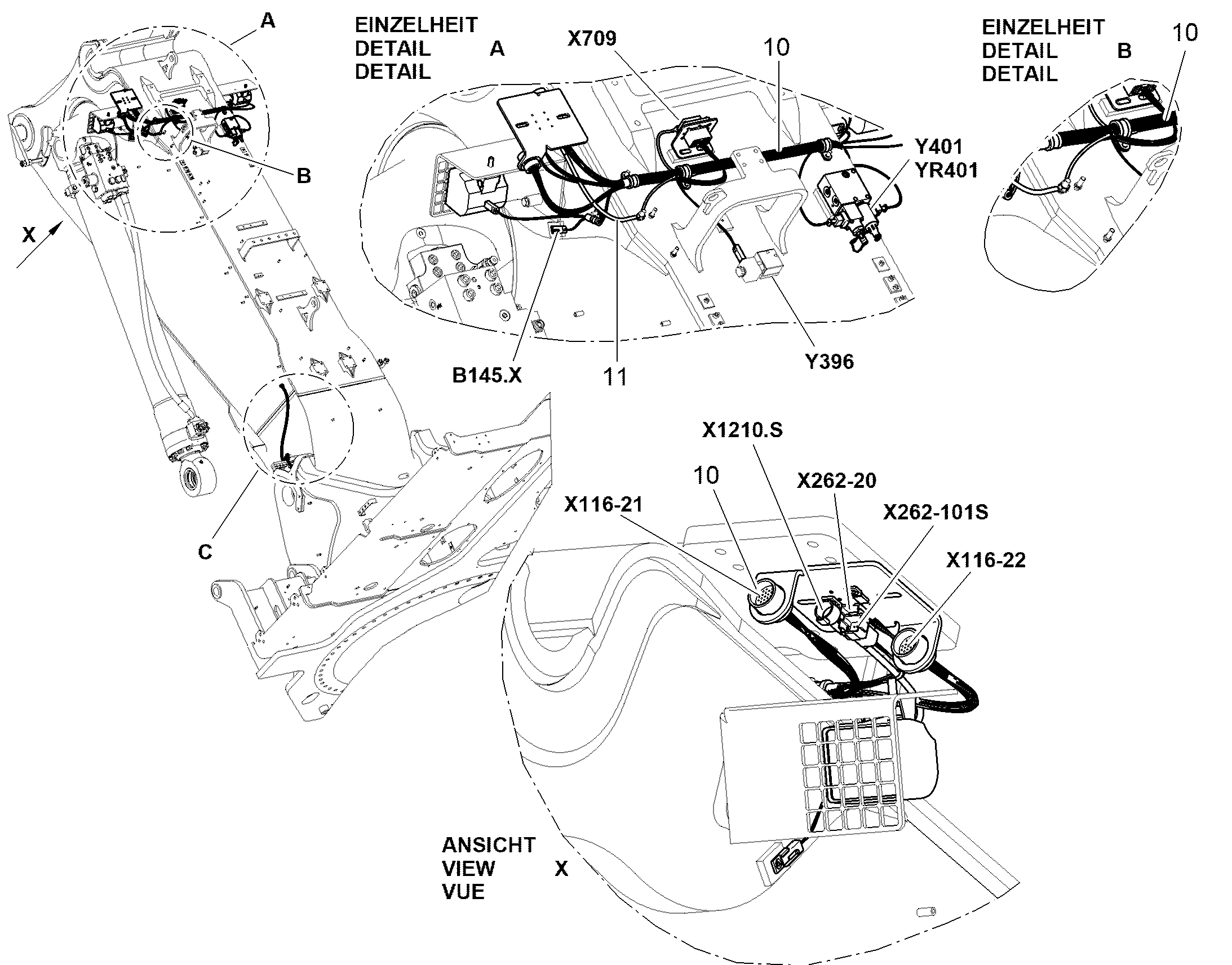 CABLE HARNESS SWING ARM 12890683 LIEBHERR
