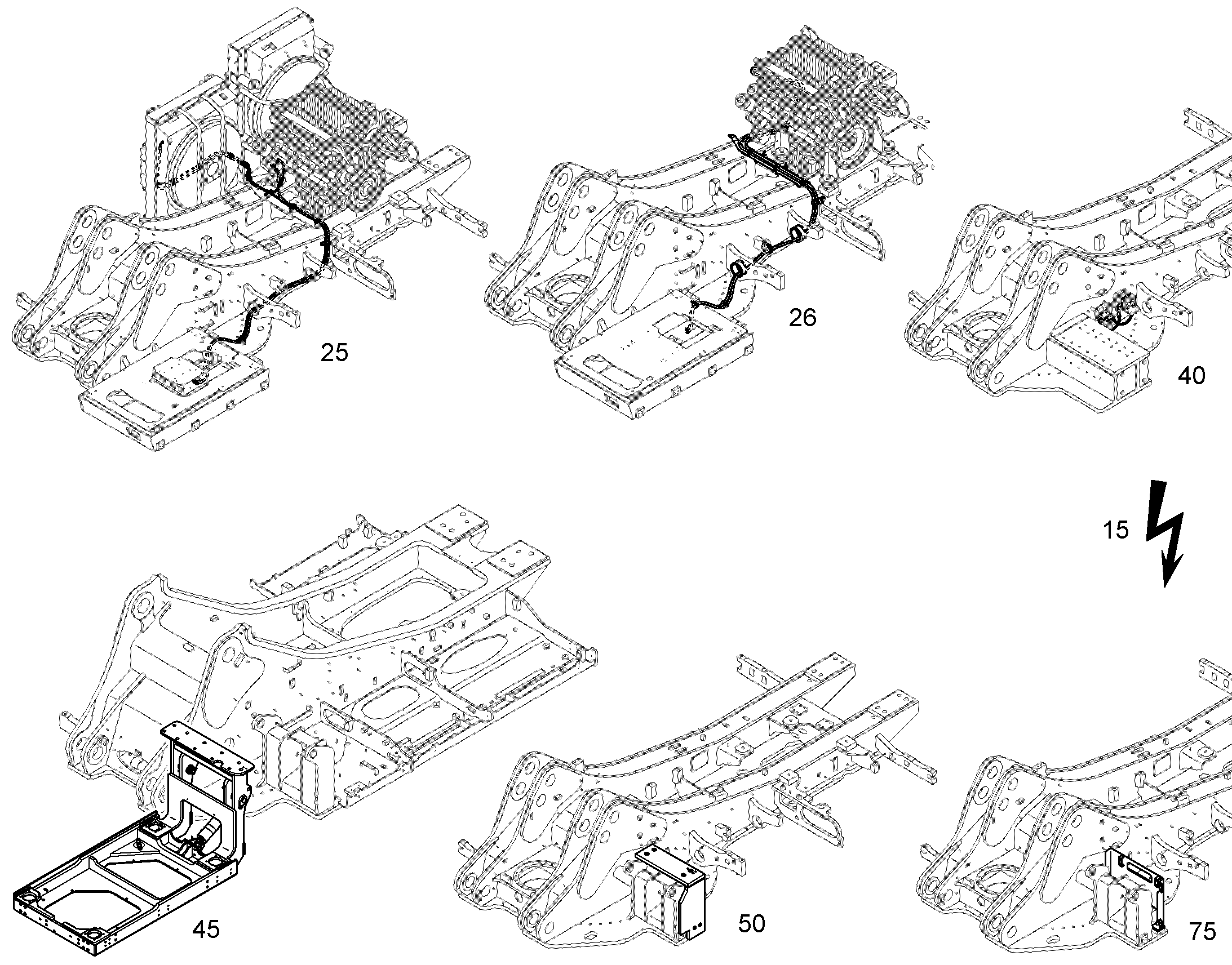 МЕХАНИЗМ ОПРОКИДЫВАЮЩИЙ 30° 12879159 LIEBHERR