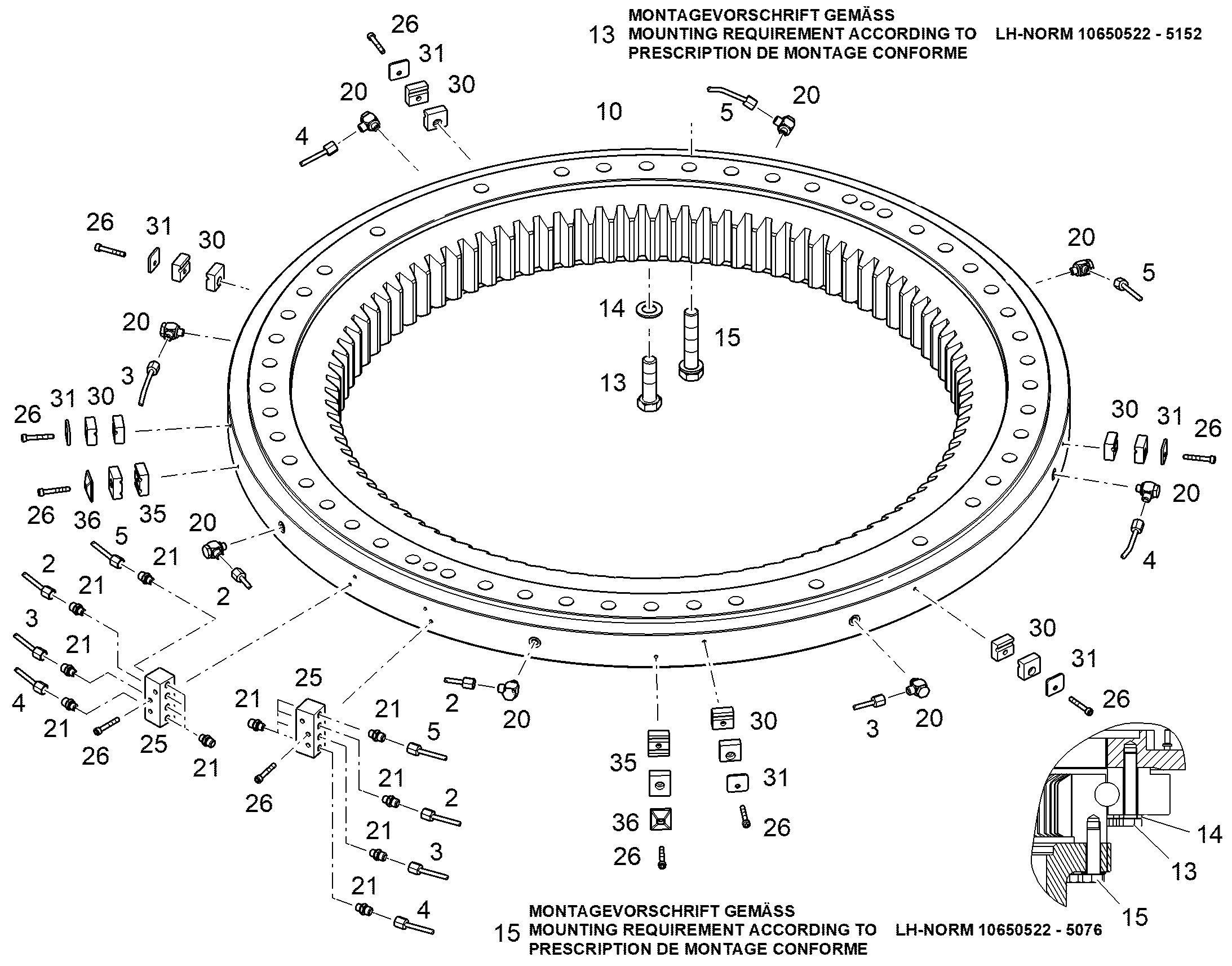 СМАЗОЧНАЯ ЛИНИЯ, КОМПЛЕКТ 13461483 LIEBHERR