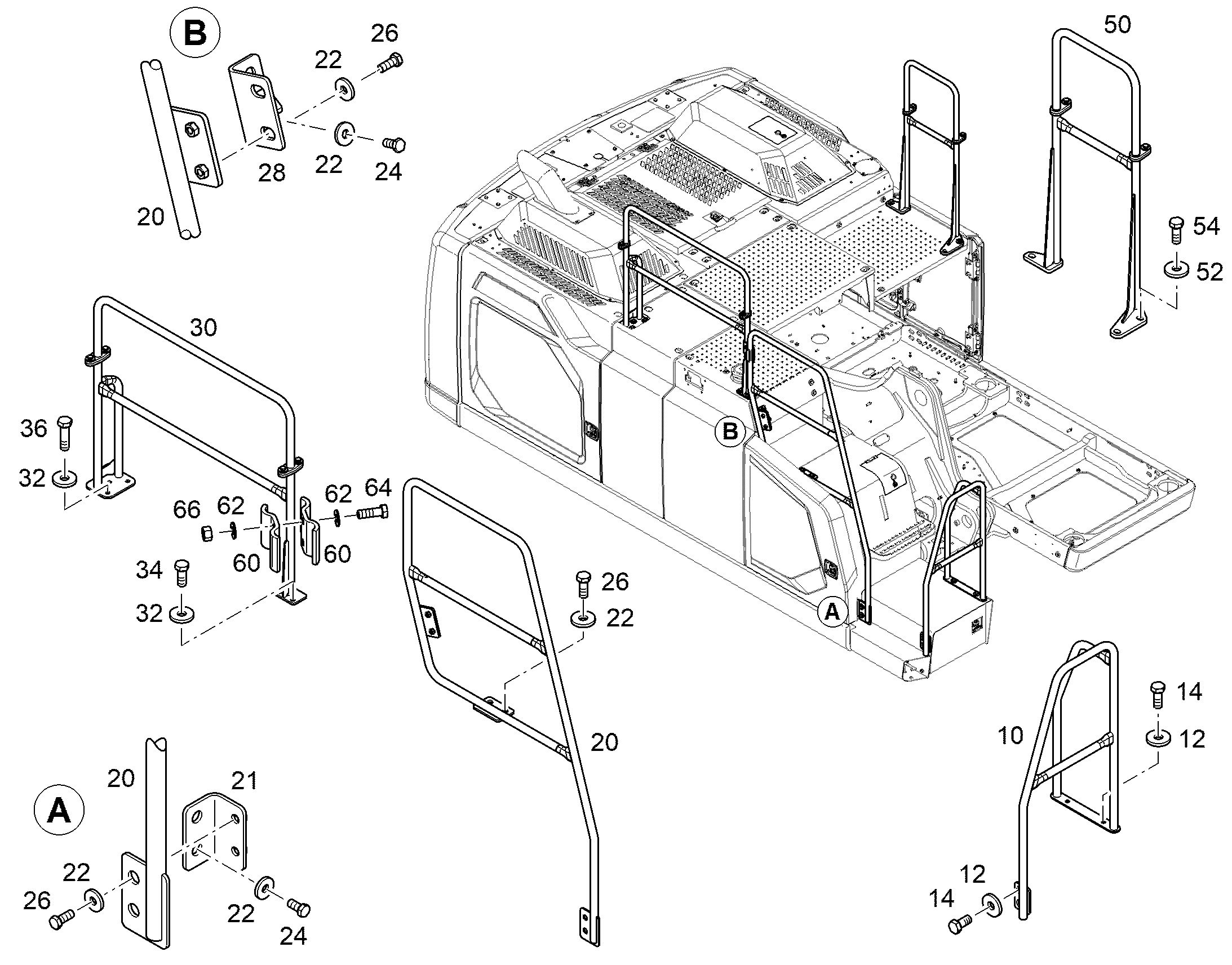 ПОРУЧНИ В СБОРЕ 13454248 LIEBHERR